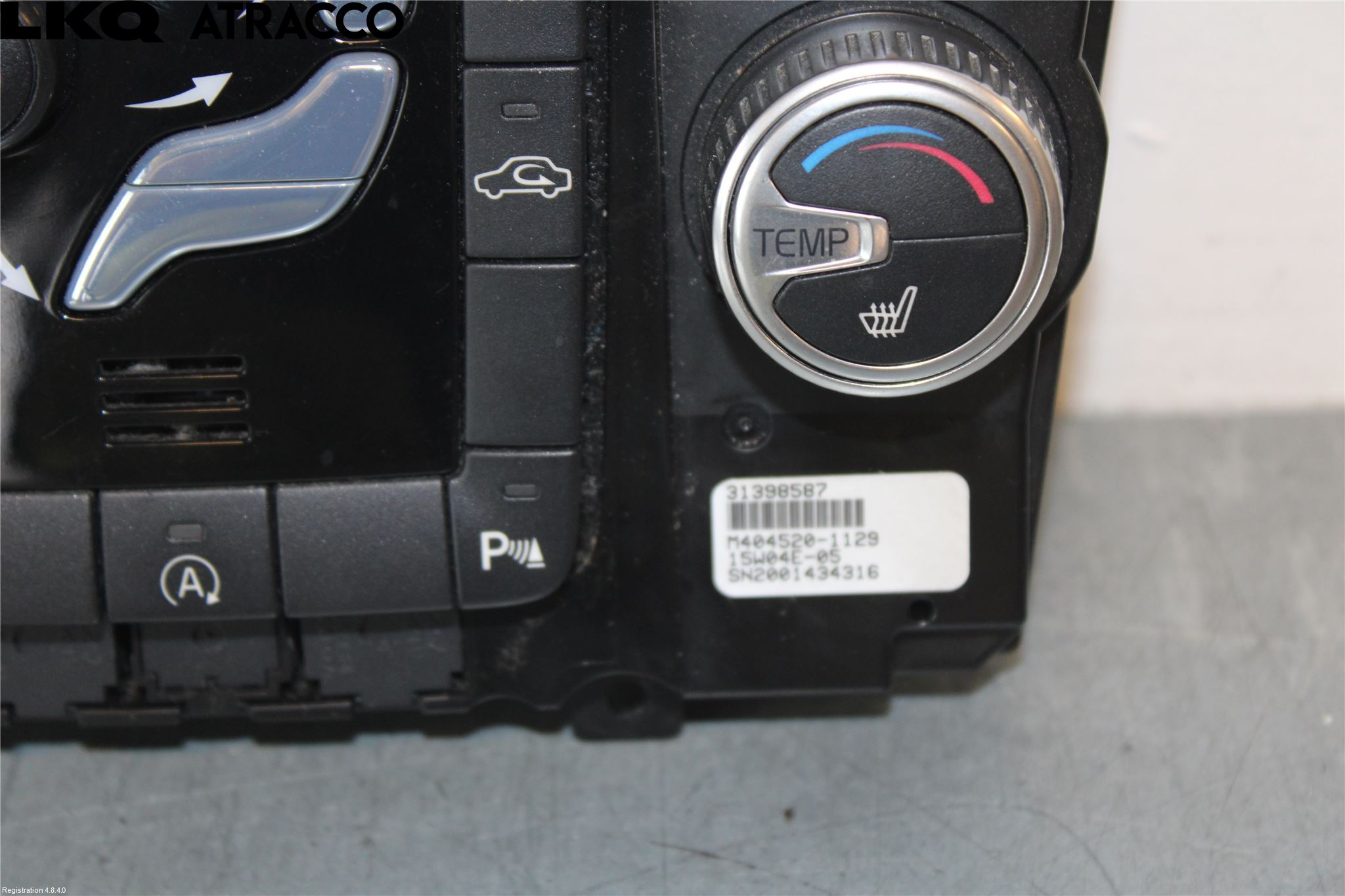 Volvo V60 14-18 Varme Ac Betjening-Display