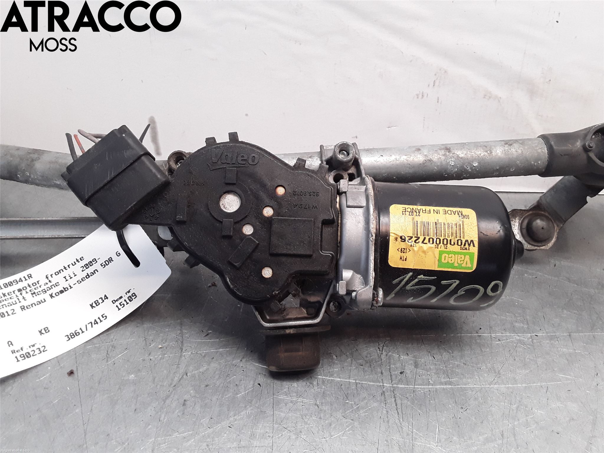 Renault MEGANE III 09-15 Viskermotor Frontrute