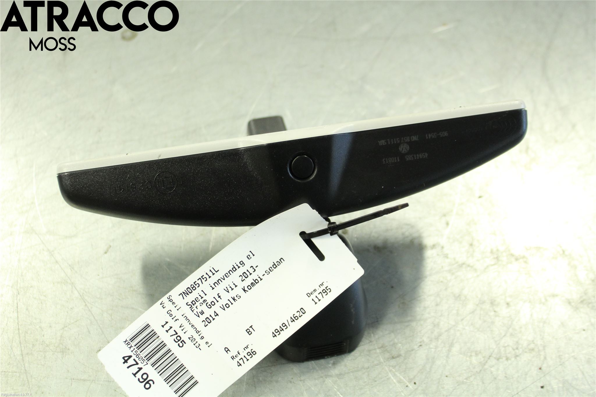 Volkswagen VW GOLF / E-GOLF VII 13-20 Speil Innvendig El