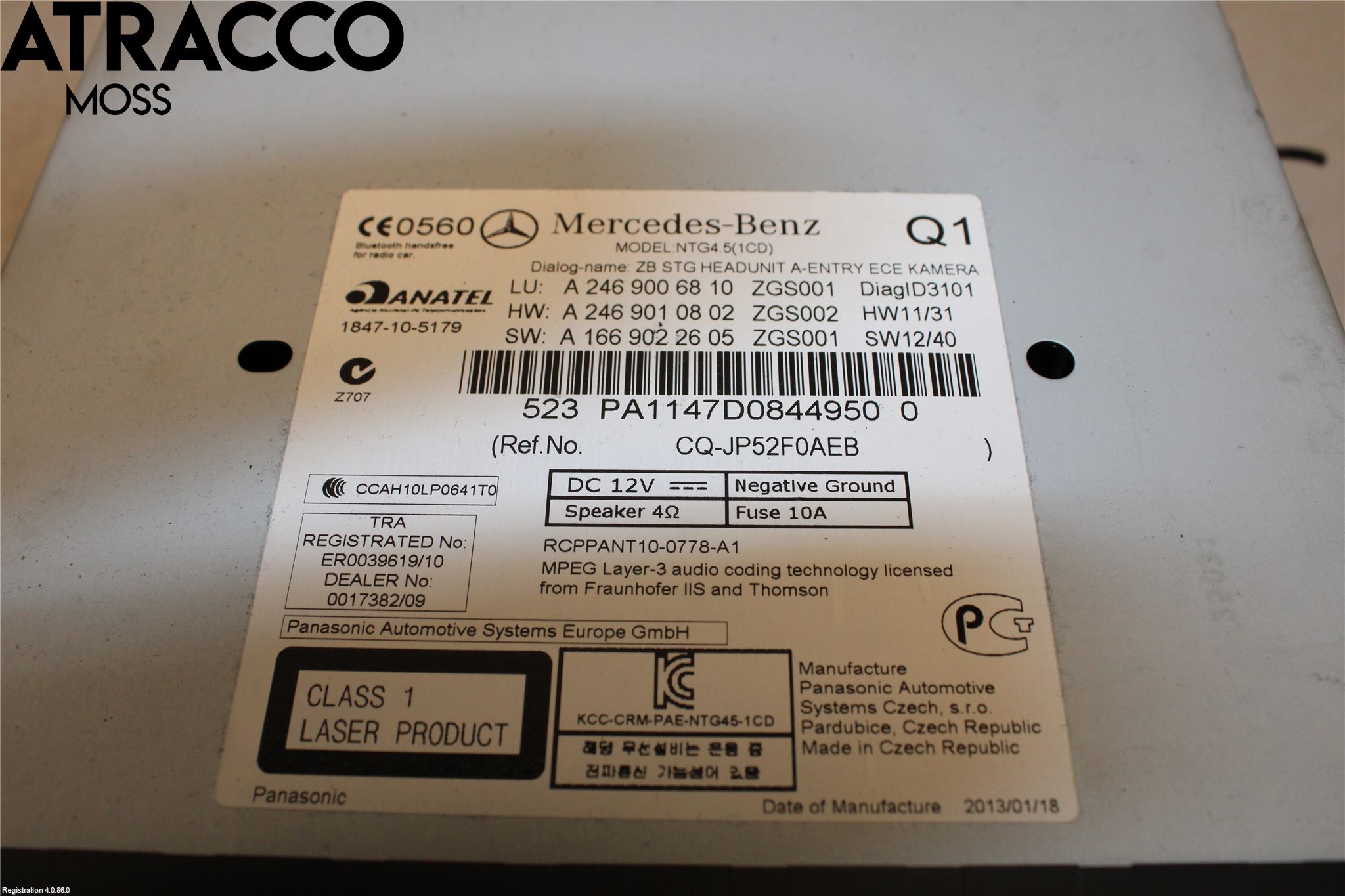 Mercedes-Benz MB A-KLASS (W176) 13-18 Stereo Radio Med Cd