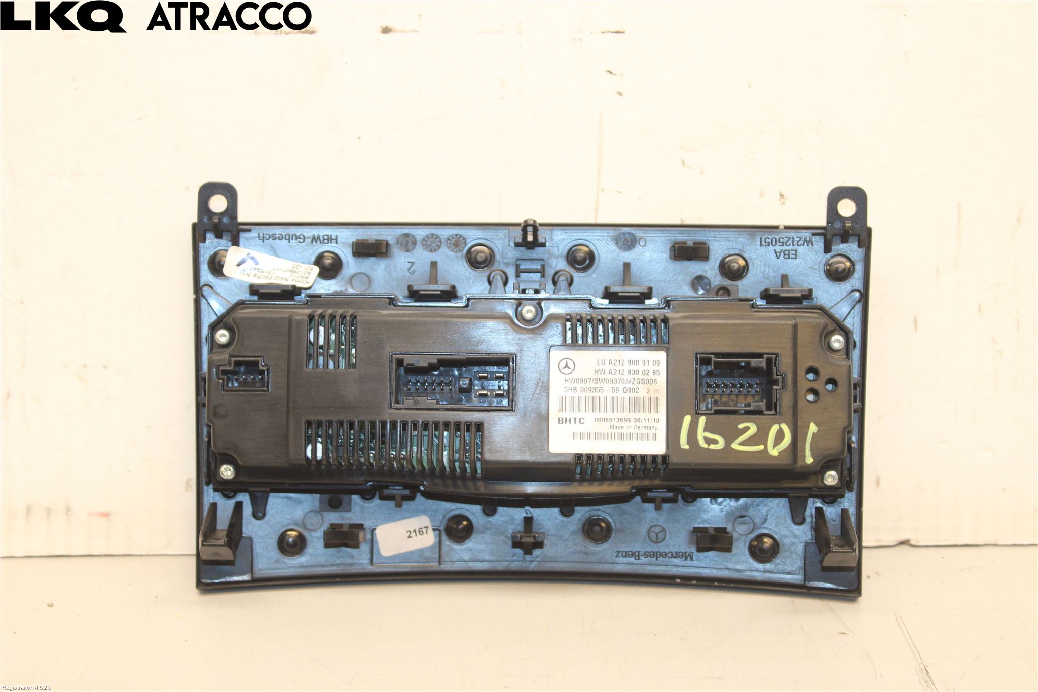 Mercedes-Benz MB E-KLASS (W212) 09-16 Varme Ac Betjening-Display