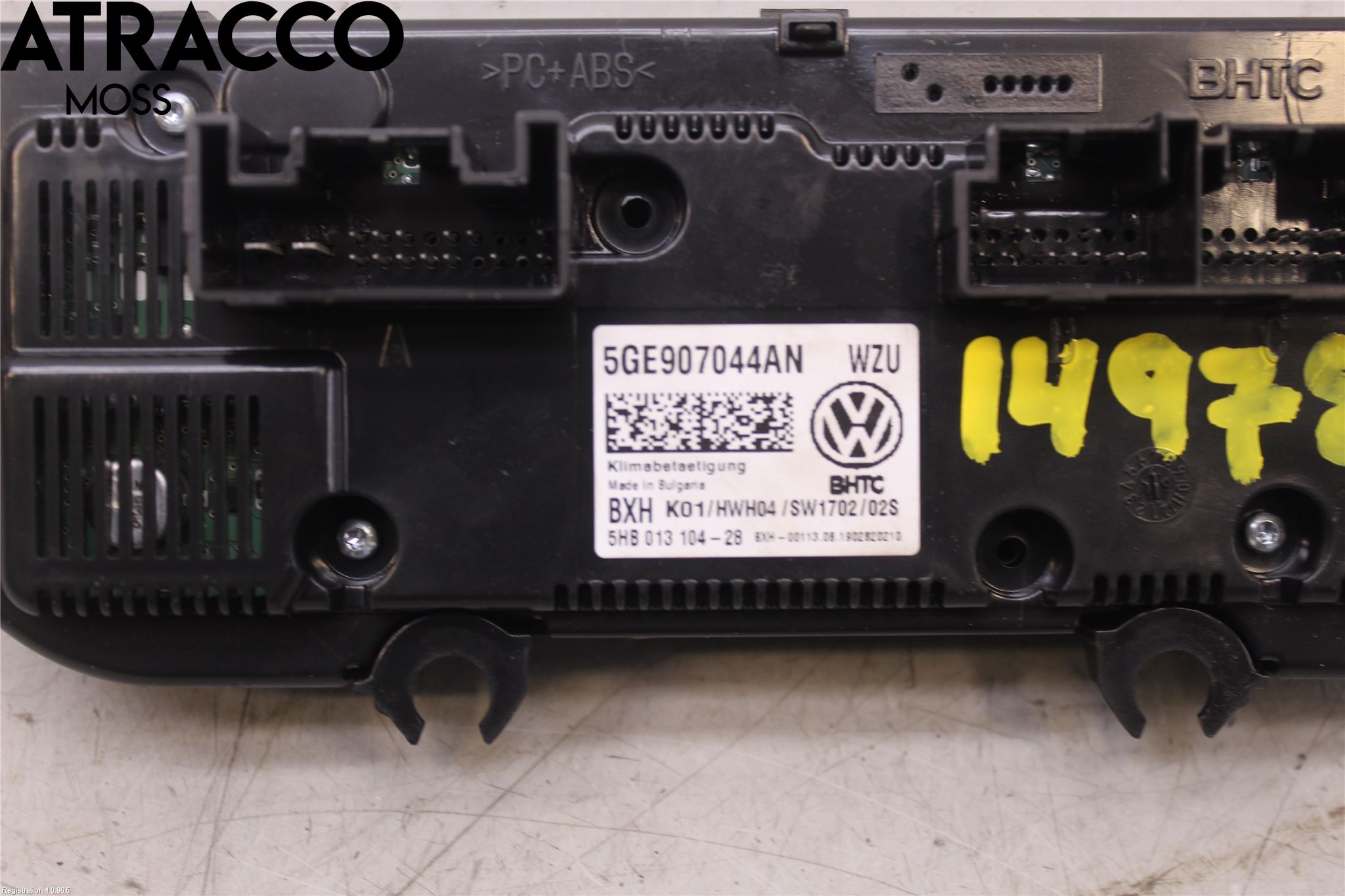 Volkswagen VW GOLF / E-GOLF VII 13-20 Varme Ac Betjening-Display