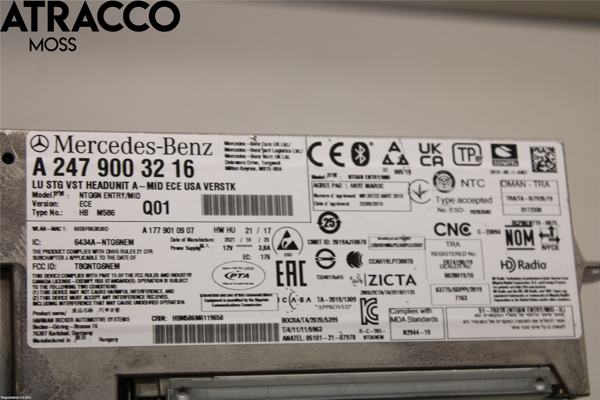 Mercedes-Benz MB EQA (H243) 21- Stereo Radio