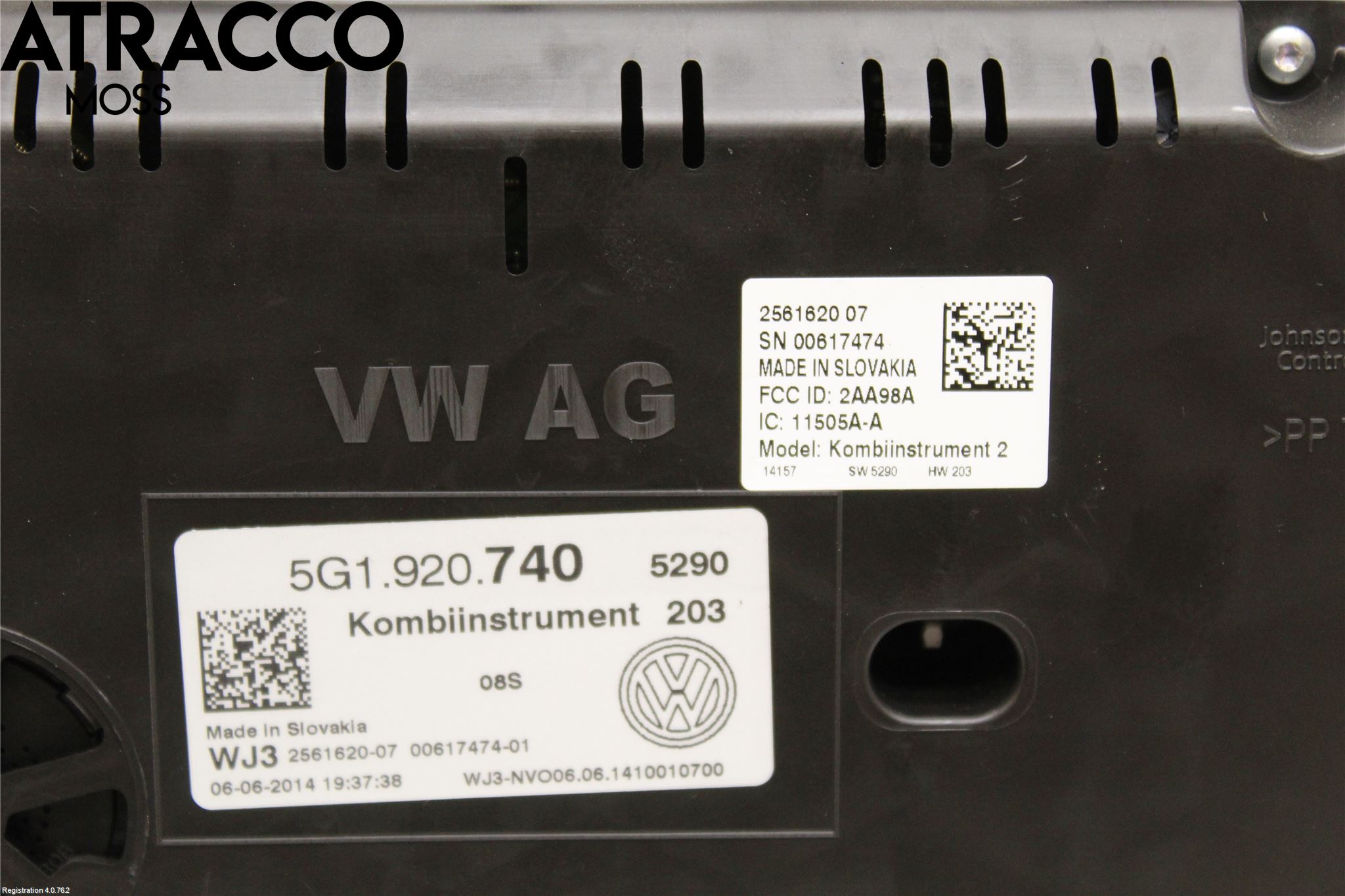 Volkswagen VW GOLF / E-GOLF VII 13-20 Instr Kombinert