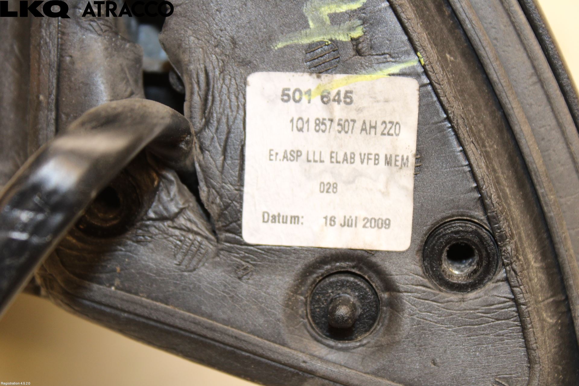 Volkswagen VW EOS  06-10 Speil V M-El Justering