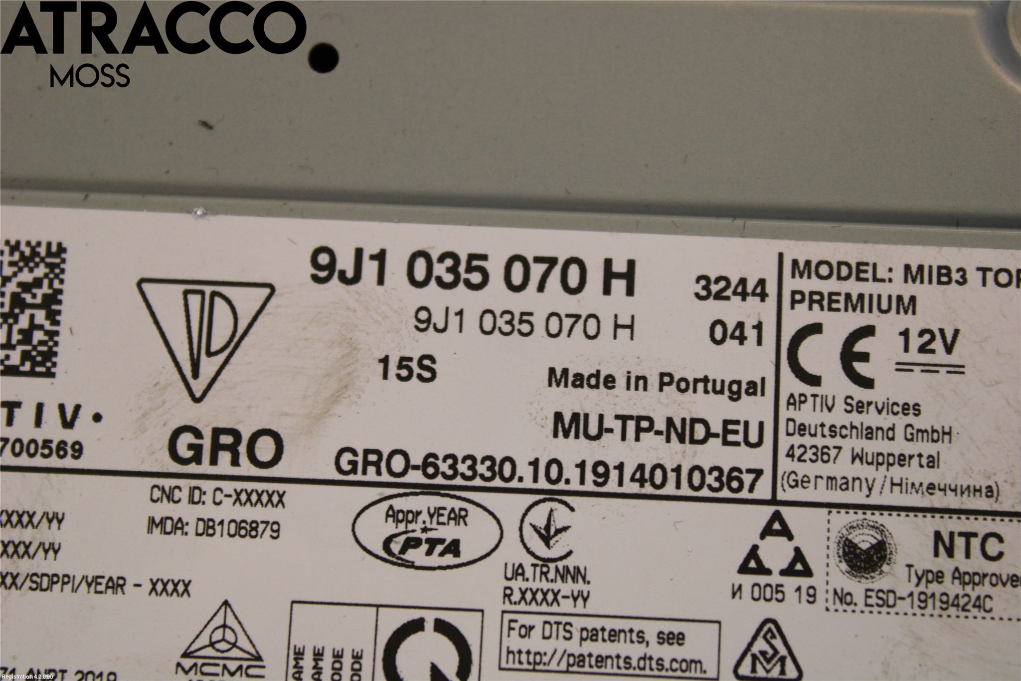 Porsche TAYCAN 20- Stereo Radio