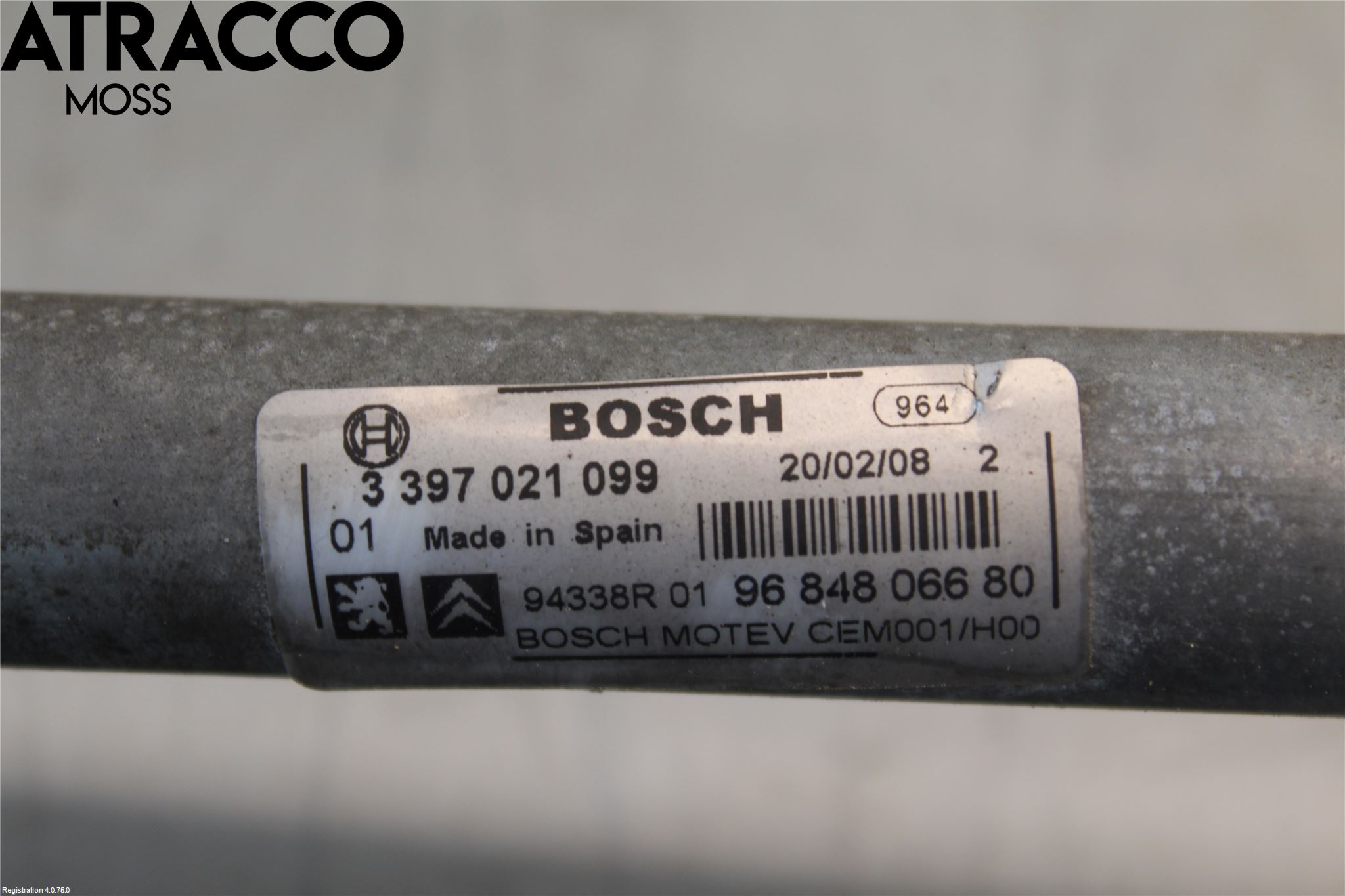 Peugeot 308 08-13 Viskermotor Frontrute