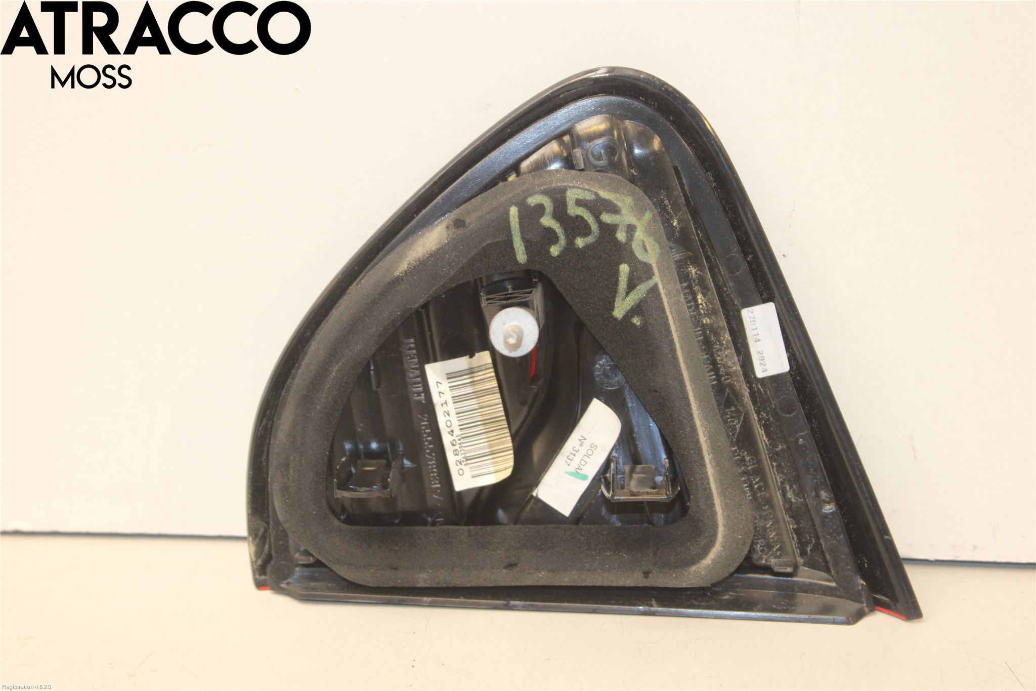 Renault CAPTUR 13-19 Baklykt Venstre  På Luke(Indre