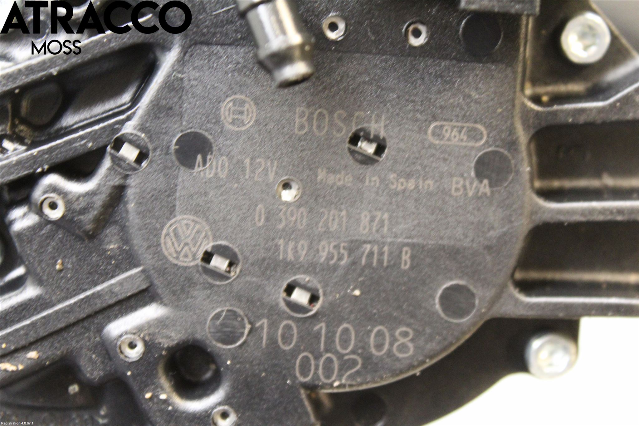 Volkswagen VW GOLF VI 09-13 Viskermotor Bakluke