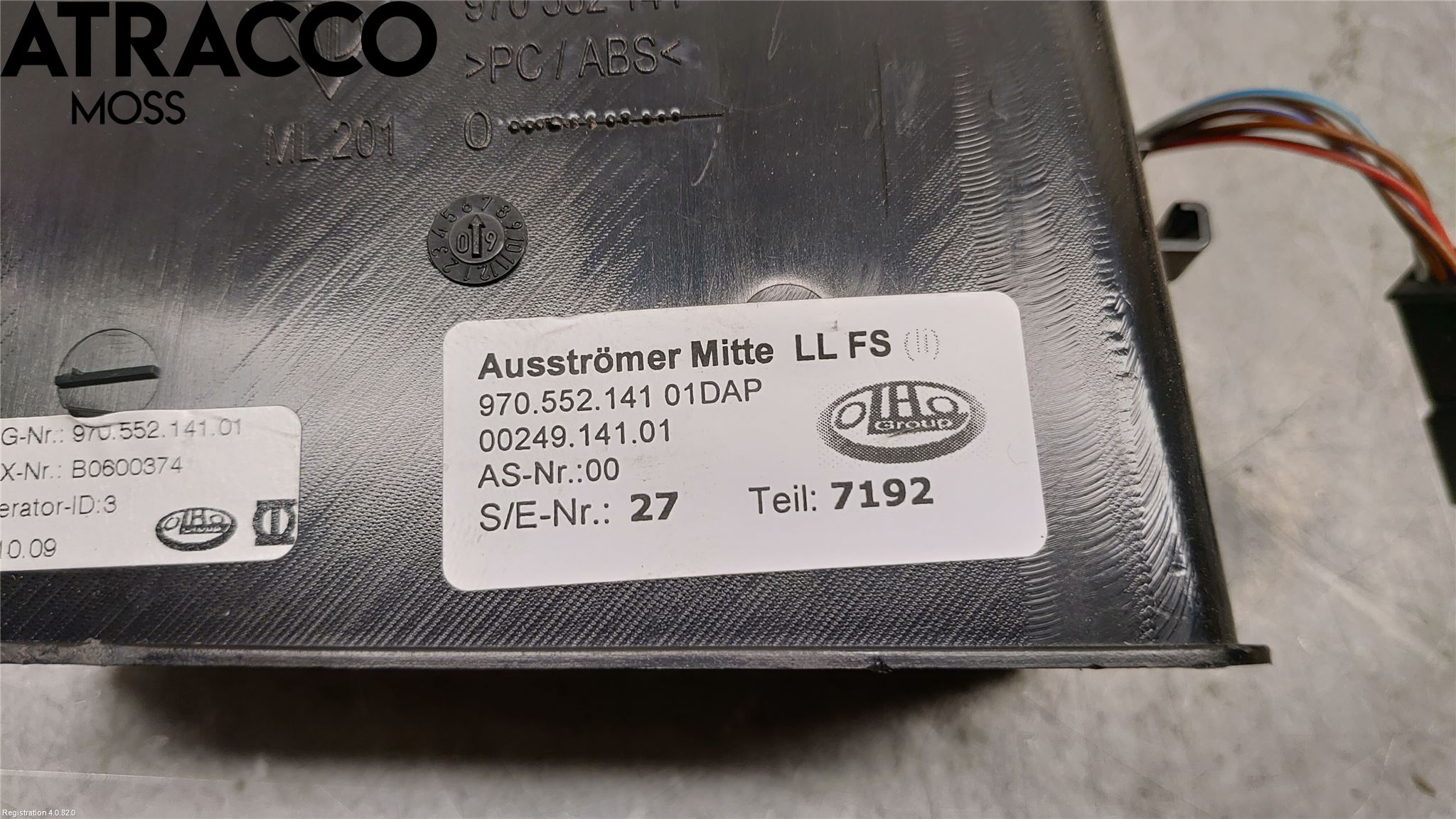 Porsche PANAMERA 09- Dashbord Kanal - Dyse