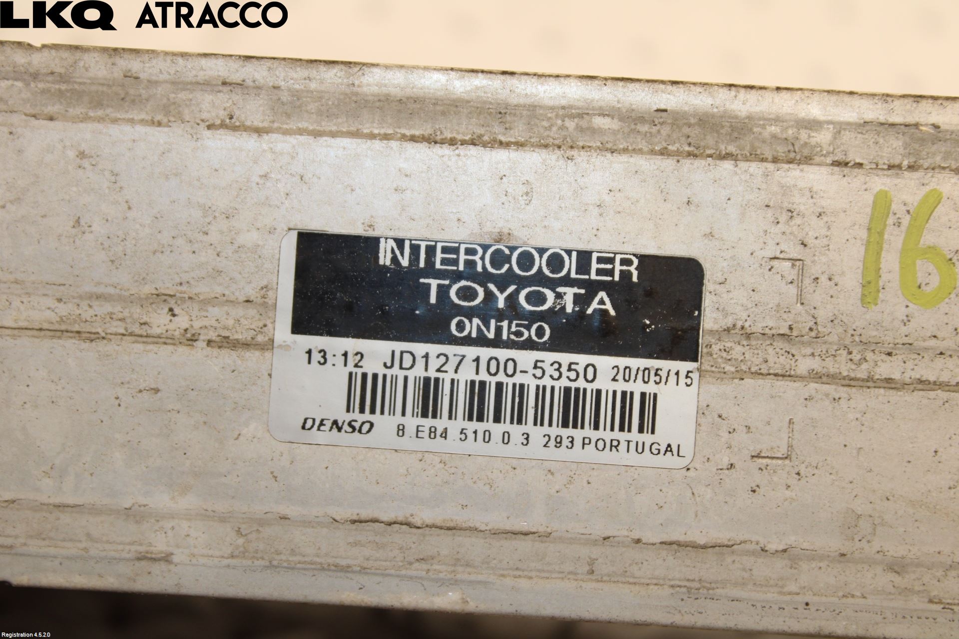 Toyota AURIS 10-12 Intercooler Radiator