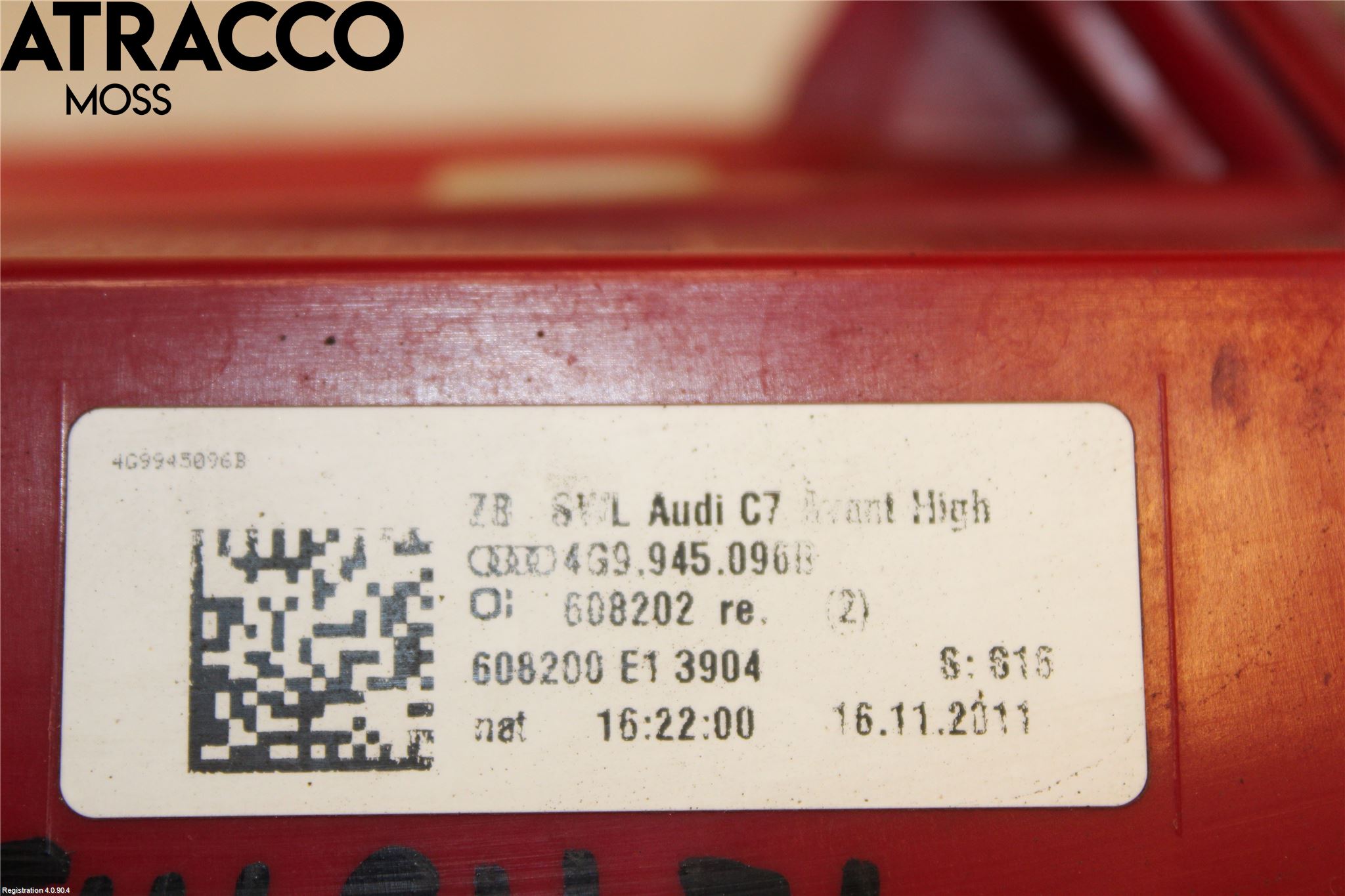 Audi A6/S6 4G 11-18 Baklykt Høyre  På Luke(Indre)