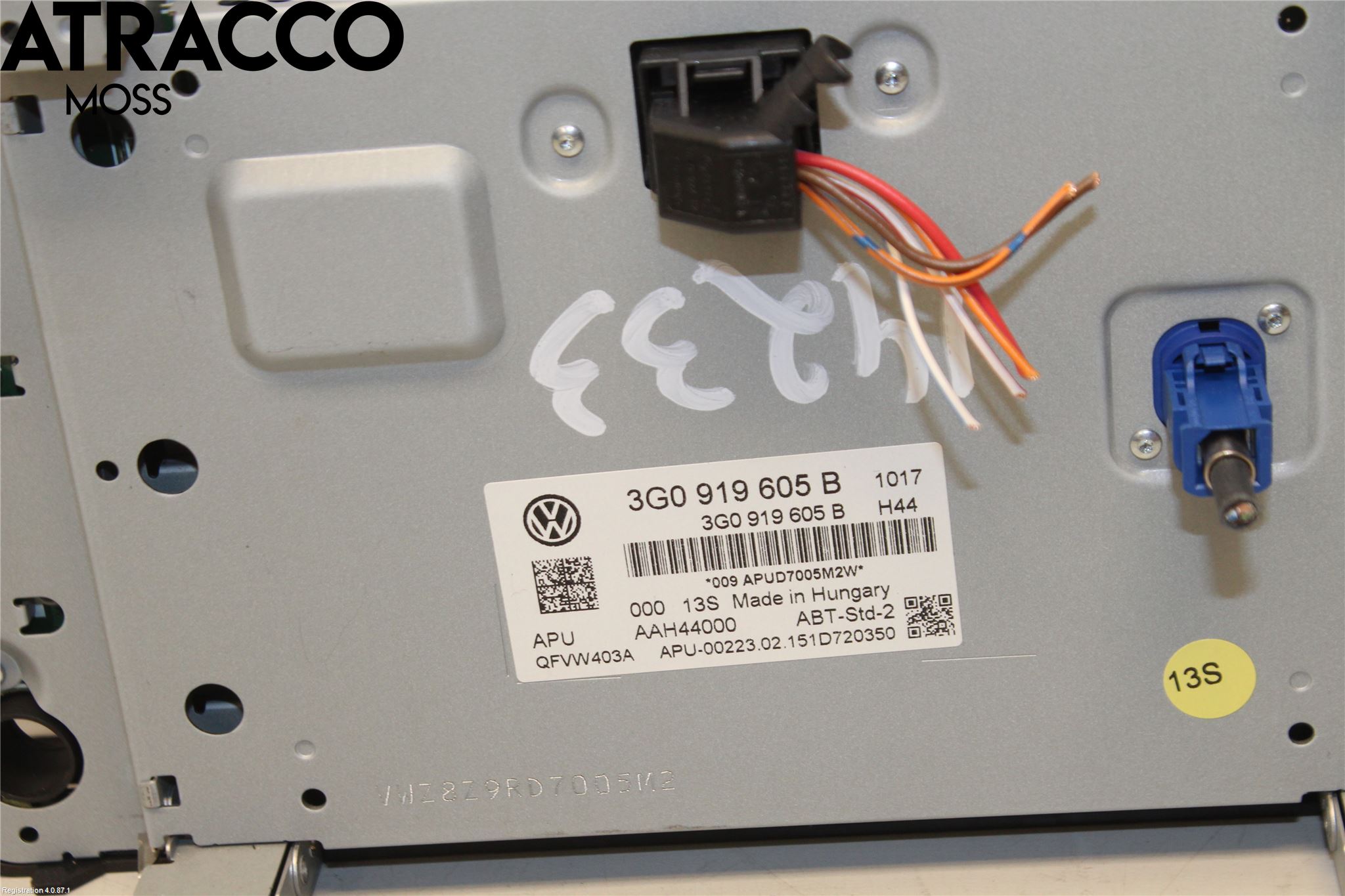 Volkswagen VW GOLF / E-GOLF VII 13-20 Multifunktionsdisplay