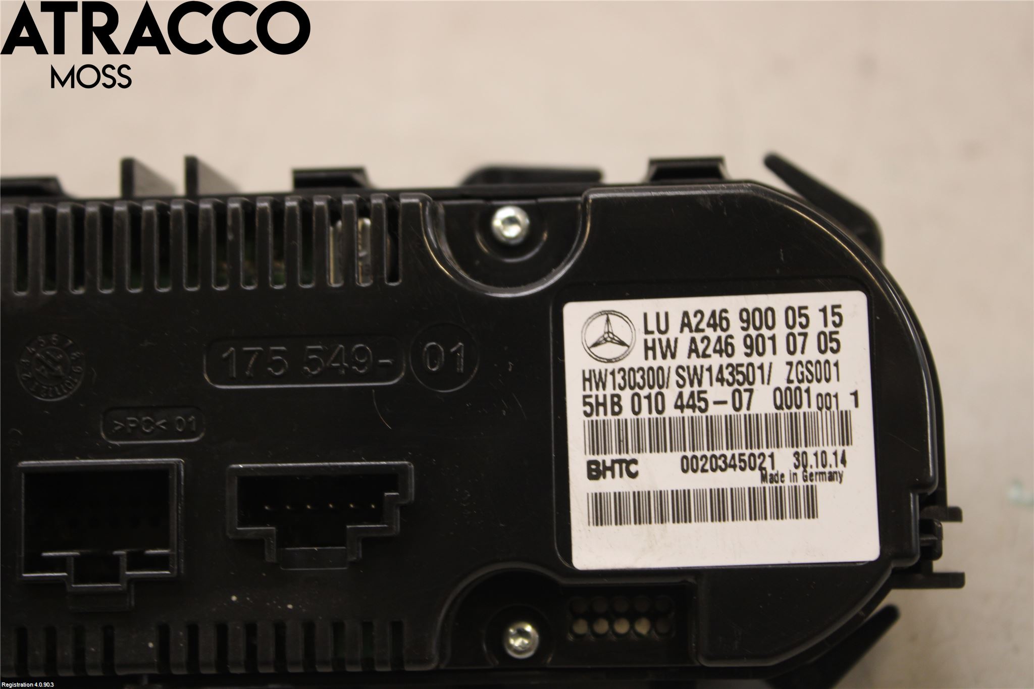 Mercedes-Benz MB B-KLASS (W246/W242) 12-19 Varme Ac Betjening-Display