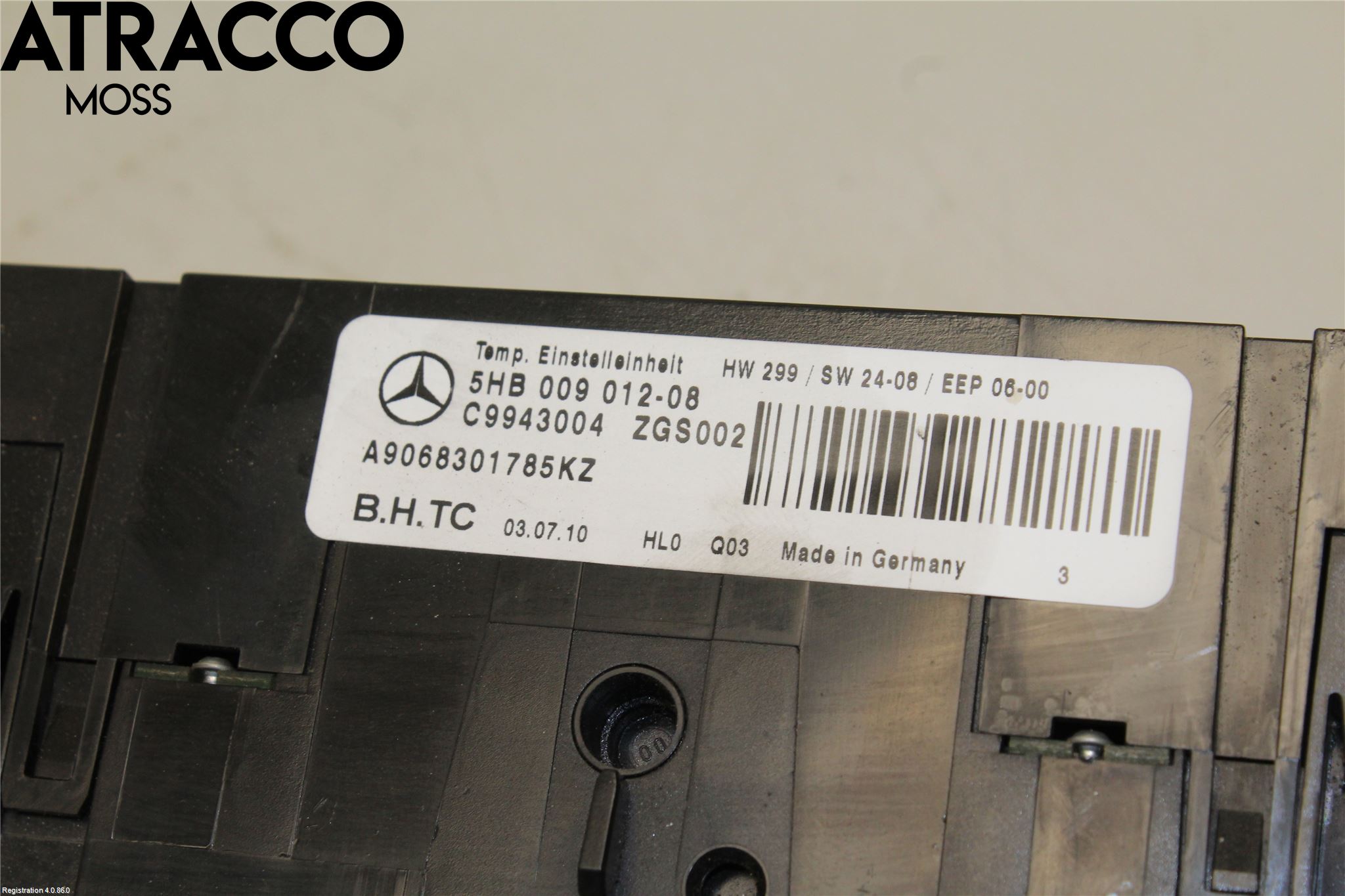 Mercedes-Benz MB SPRINTER (W906) 06-18 Varme Ac Betjening-Display
