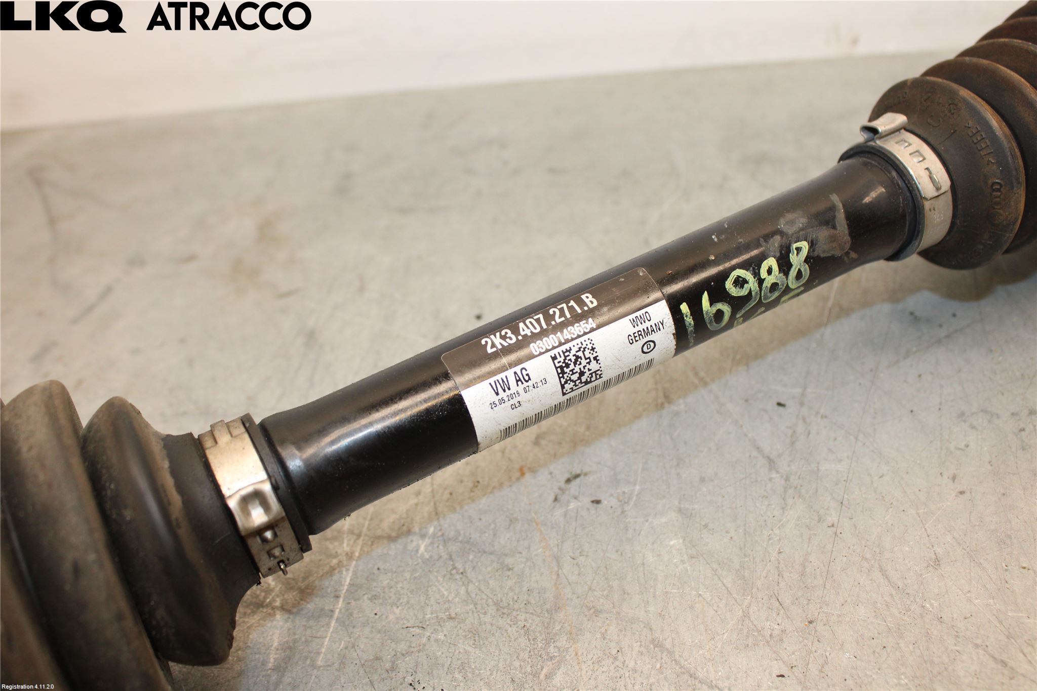 Volkswagen VW CADDY 11-15 Drivaksel Foran Kompl Venstre