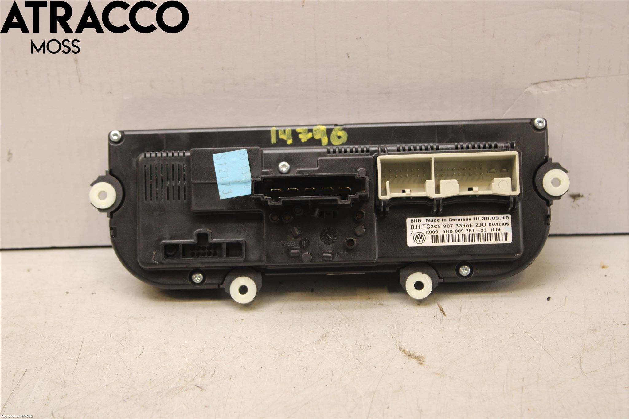 Volkswagen VW GOLF VI 09-13 Varme Ac Betjening-Display