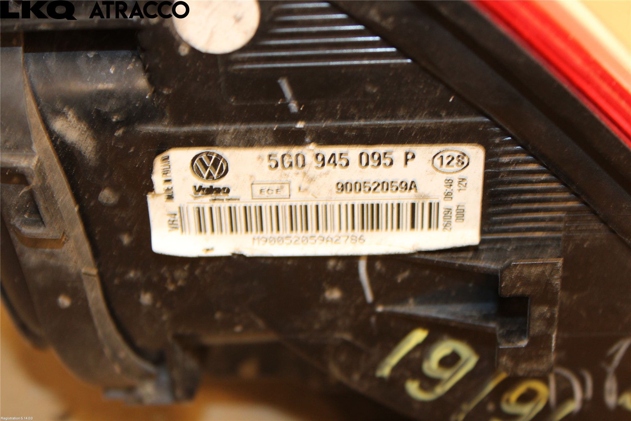 Volkswagen VW GOLF / E-GOLF VII 13-20 Baklykt Venstre