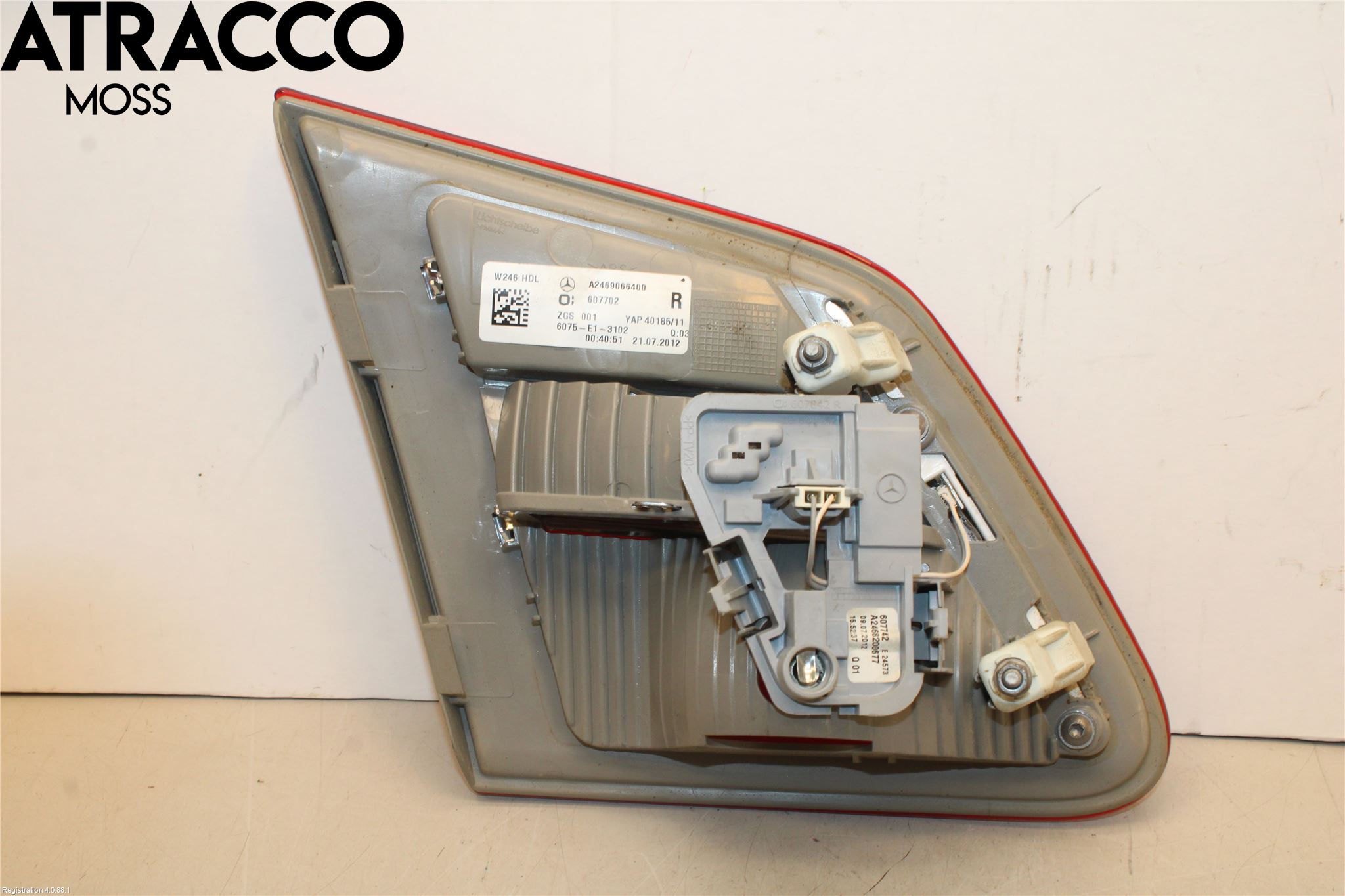 Mercedes-Benz MB B-KLASS (W246/W242) 12-19 Baklykt Høyre  På Luke(Indre)