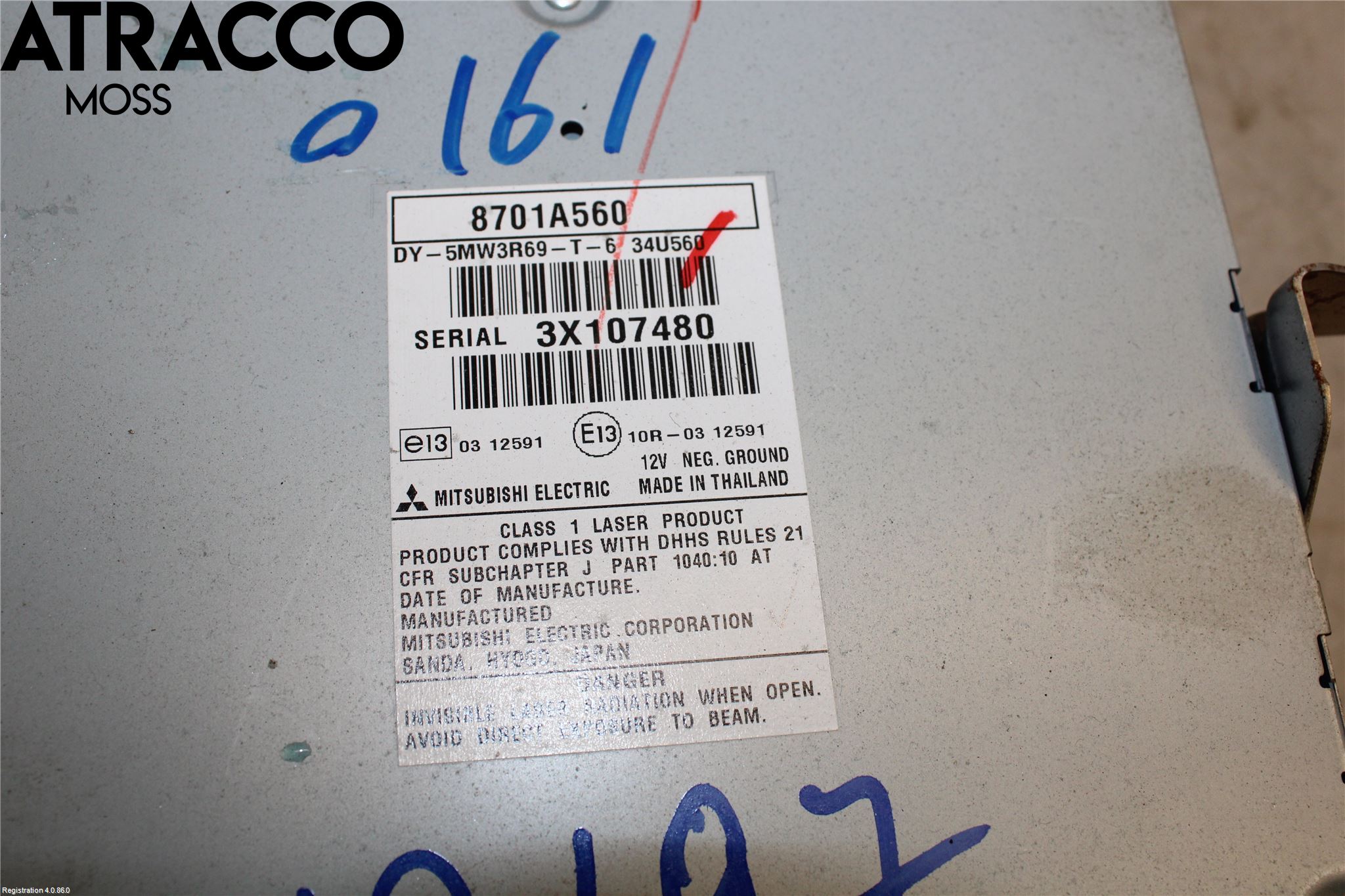 Mitsubishi ASX 10-22 Stereo Radio Med Cd