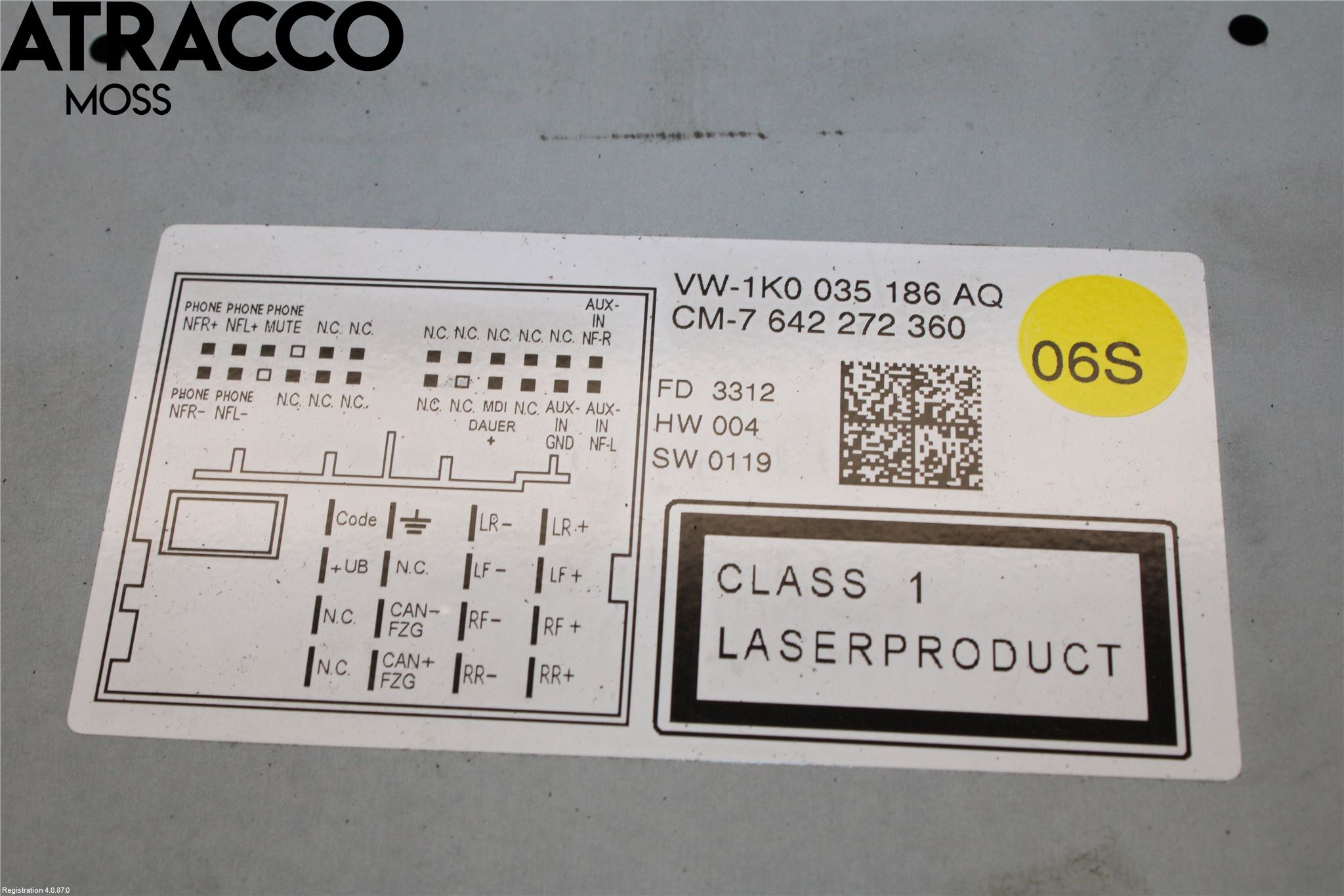 Volkswagen VW GOLF VI 09-13 Stereo Radio Med Cd