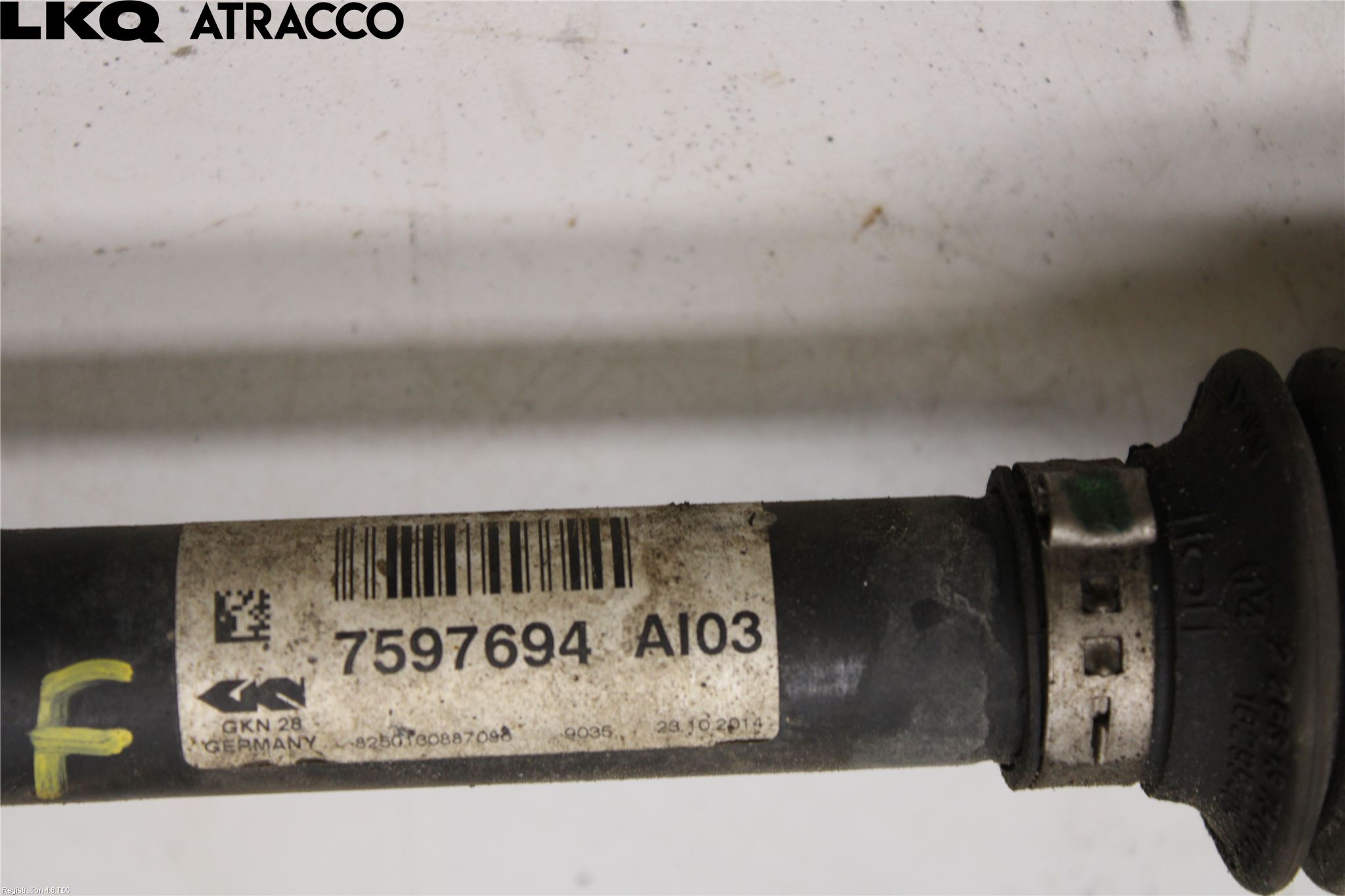 BMW 3 F30/F31/F80 12-19 Drivaksel Foran Kompl Høyre