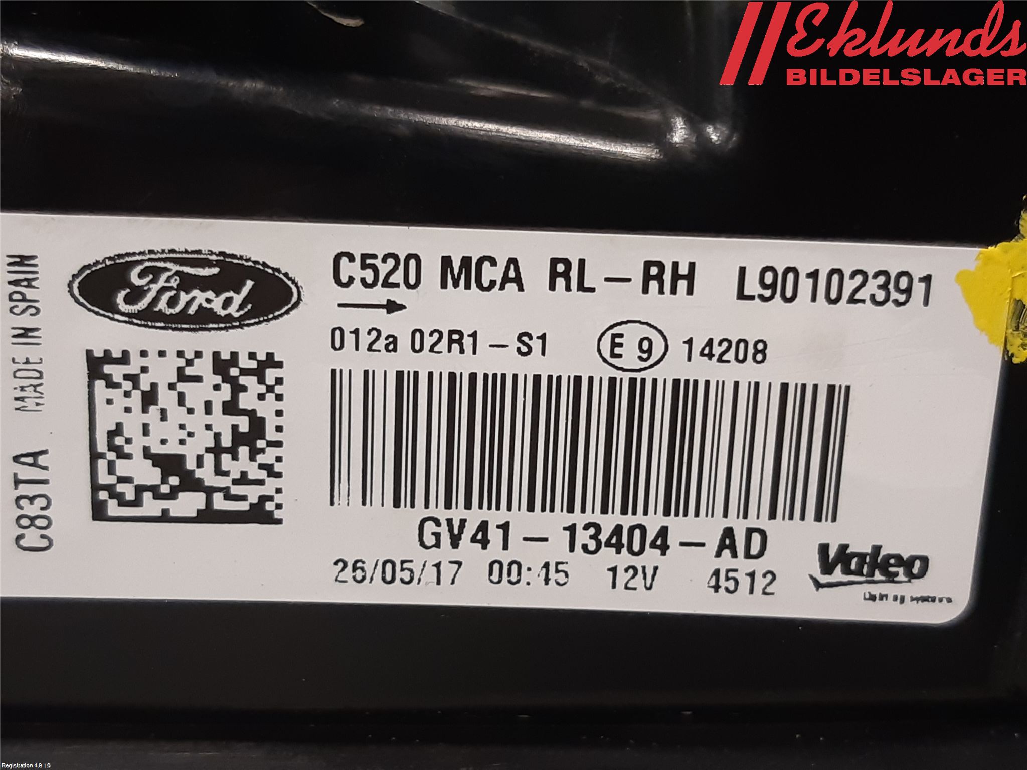 Ford KUGA 17-19 Baklykt Høyre