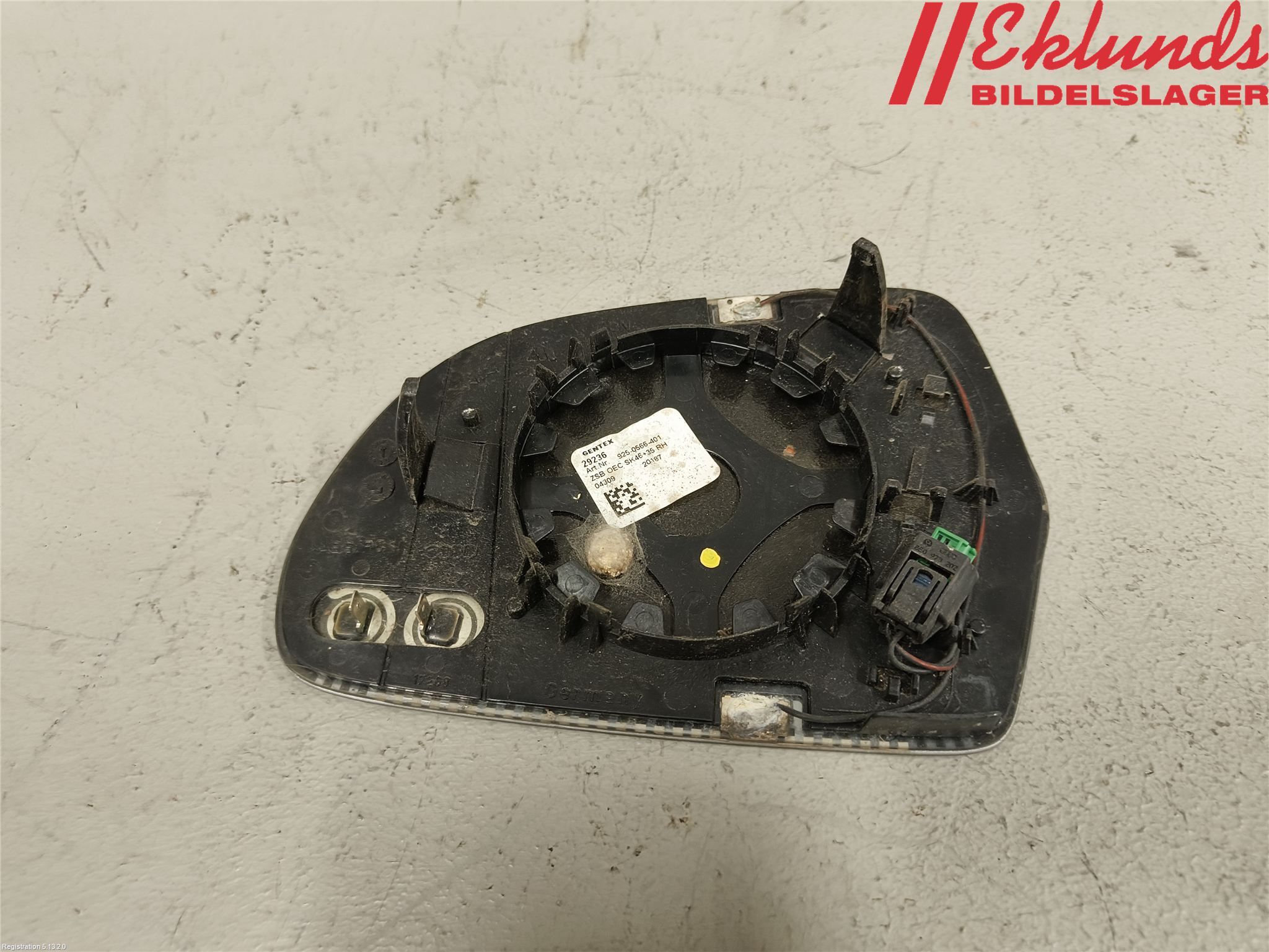 Skoda SUPERB 09-15 Speil Glass H