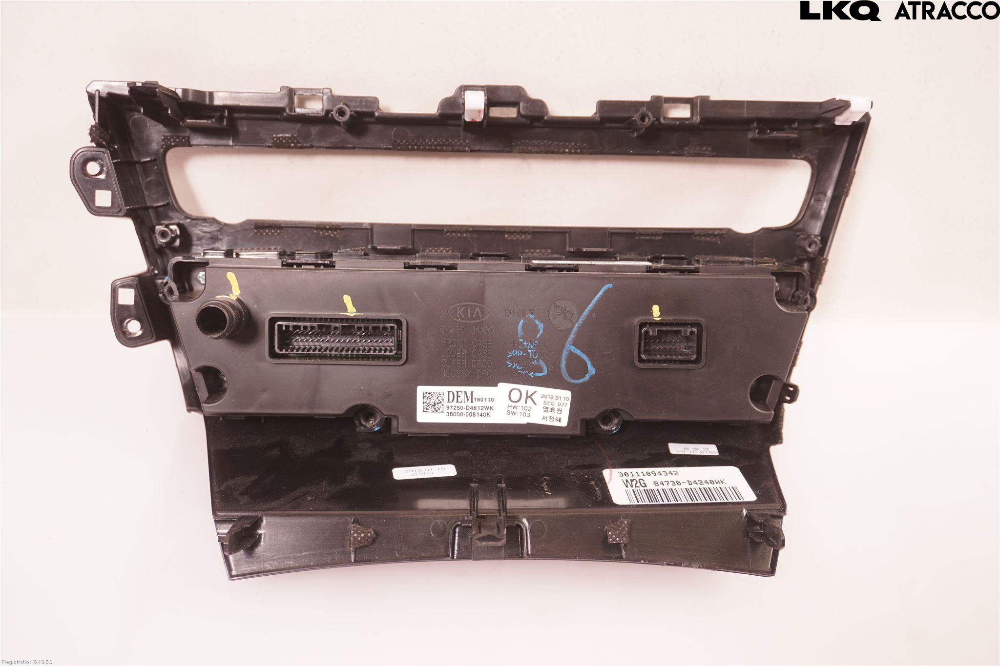 Kia OPTIMA 16-20 Varme Ac Betjening-Display