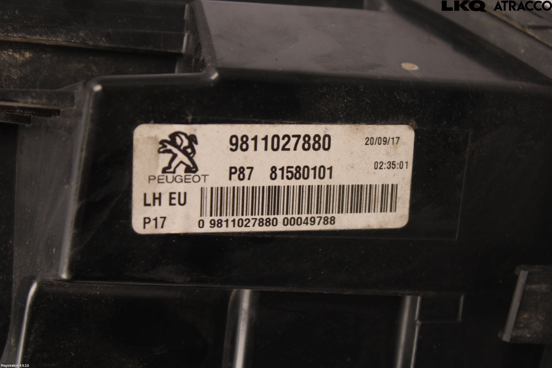 Peugeot 5008 17-24 Baklykt Høyre  På Luke(Indre)