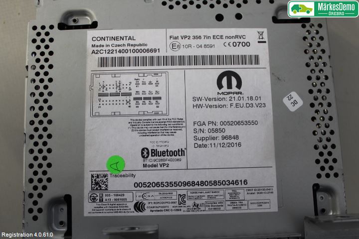 Fiat TIPO/CROSS 16- Stereo Radio