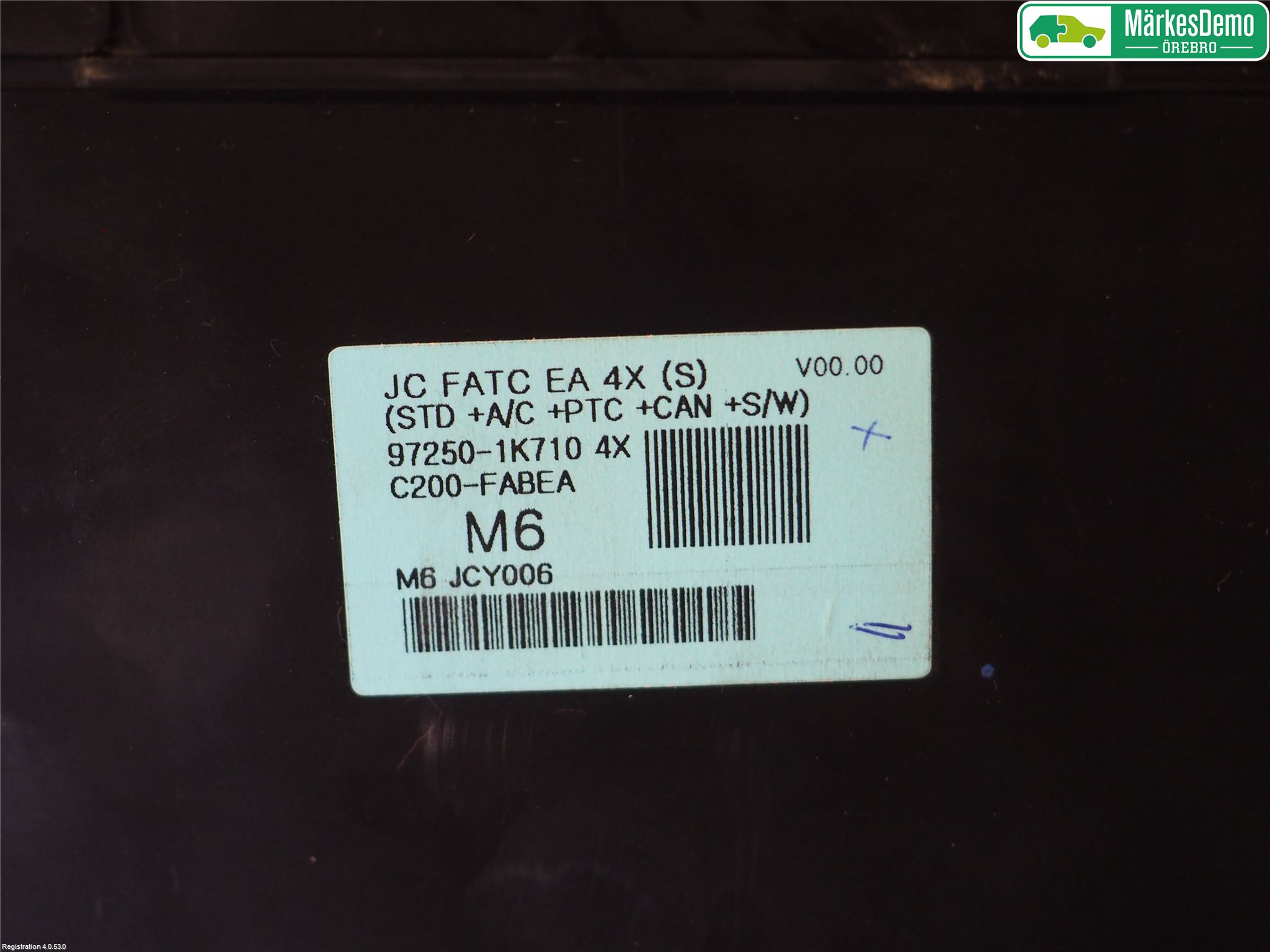 Hyundai ix20 Varme Ac Betjening-Display