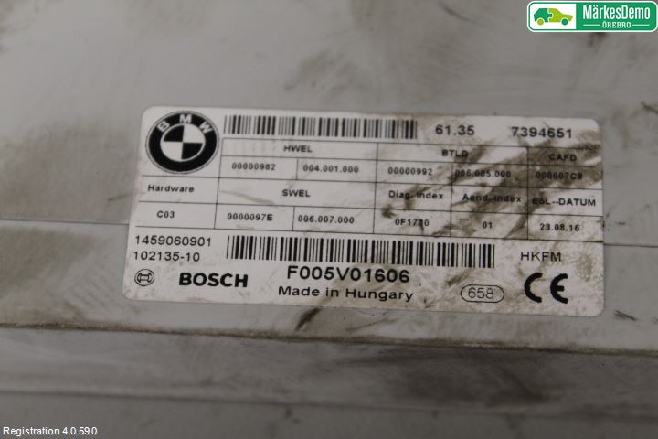 BMW 5 F10/F11/F18 09-17 Styreenhet Klima