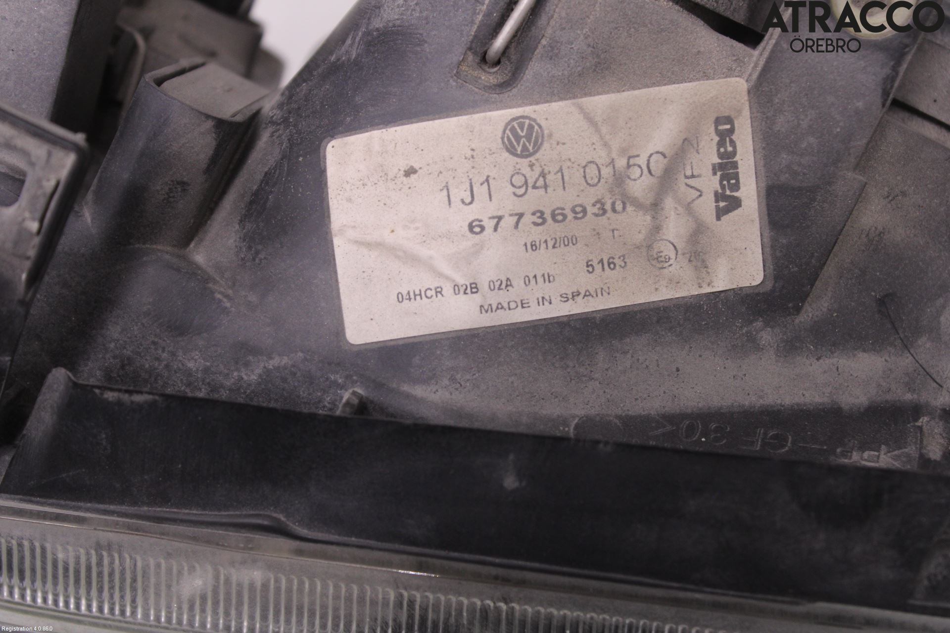 Volkswagen VW GOLF IV 98-06 Frontlykt Venstre