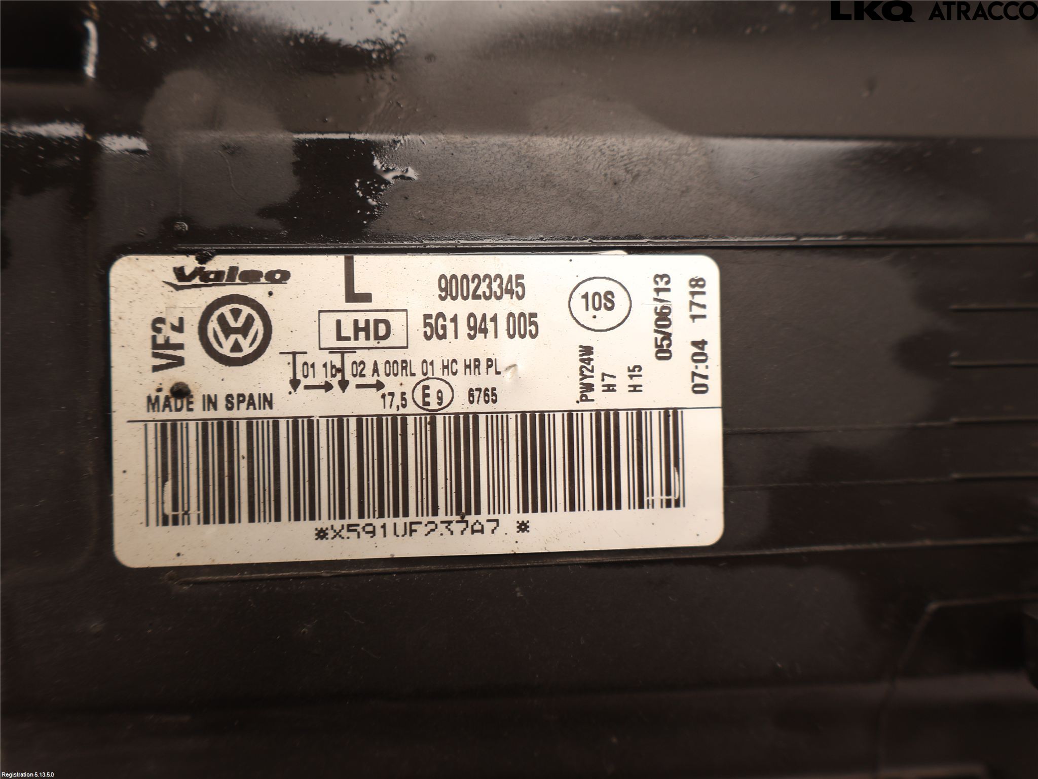 Volkswagen VW GOLF / E-GOLF VII 13-20 Frontlykt Venstre