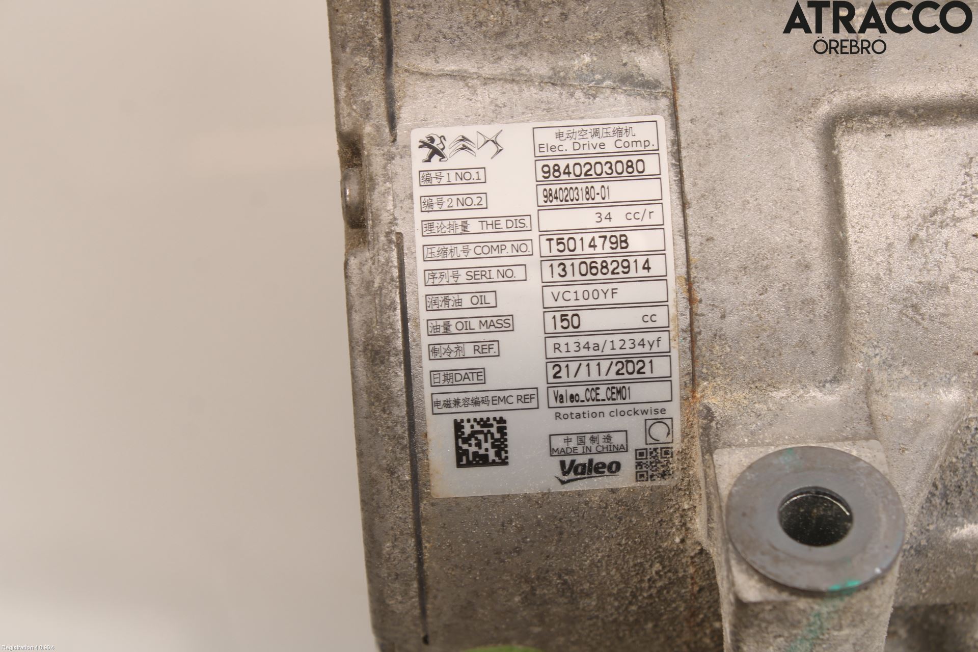 Peugeot 508 19- Varme Ac Kompressor