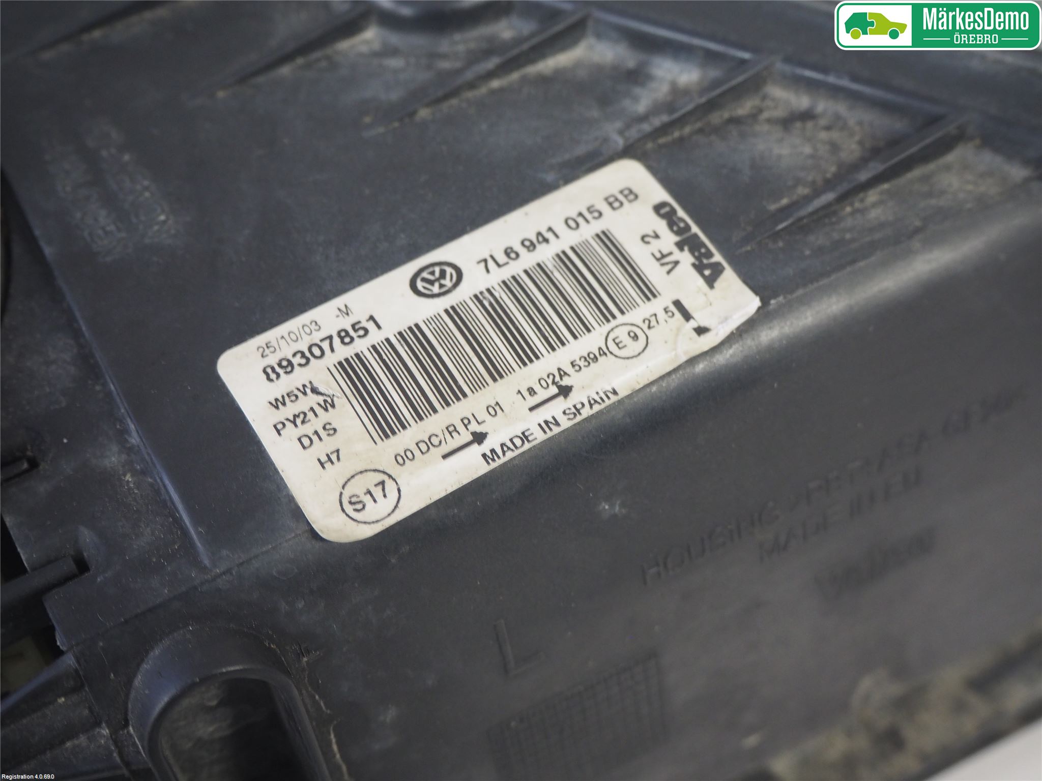 Volkswagen VW TOUAREG 7L 03-10 Frontlykt Venstre