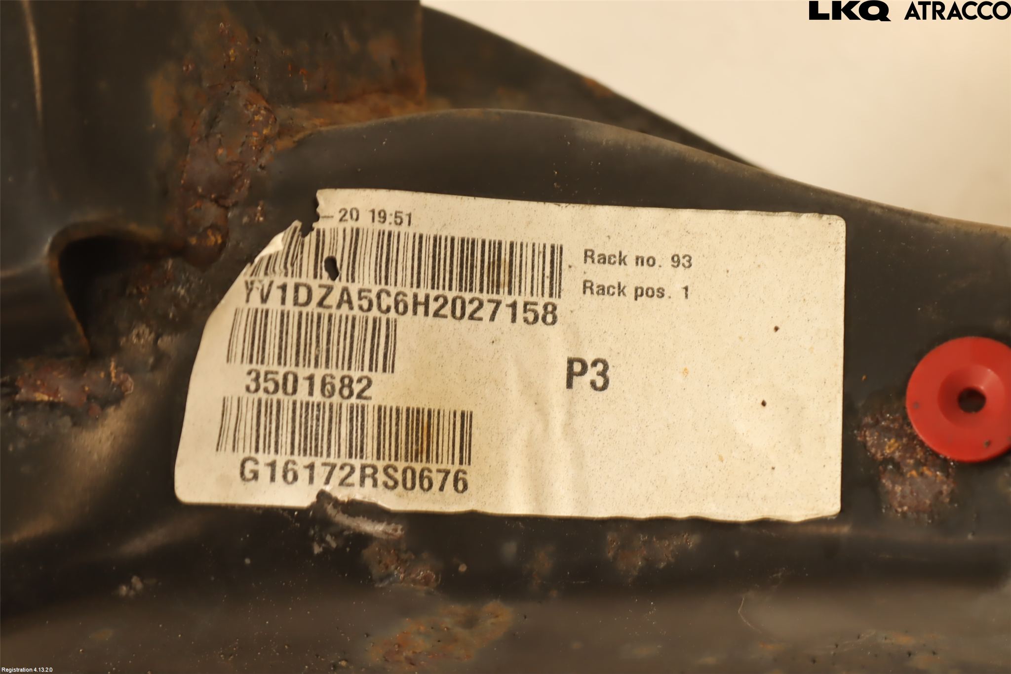 Volvo XC60 14-17 Bakaksel Feste Travers-Ramme