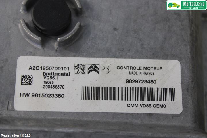 Peugeot 308 14-21 Styreenhet Innsprøytning