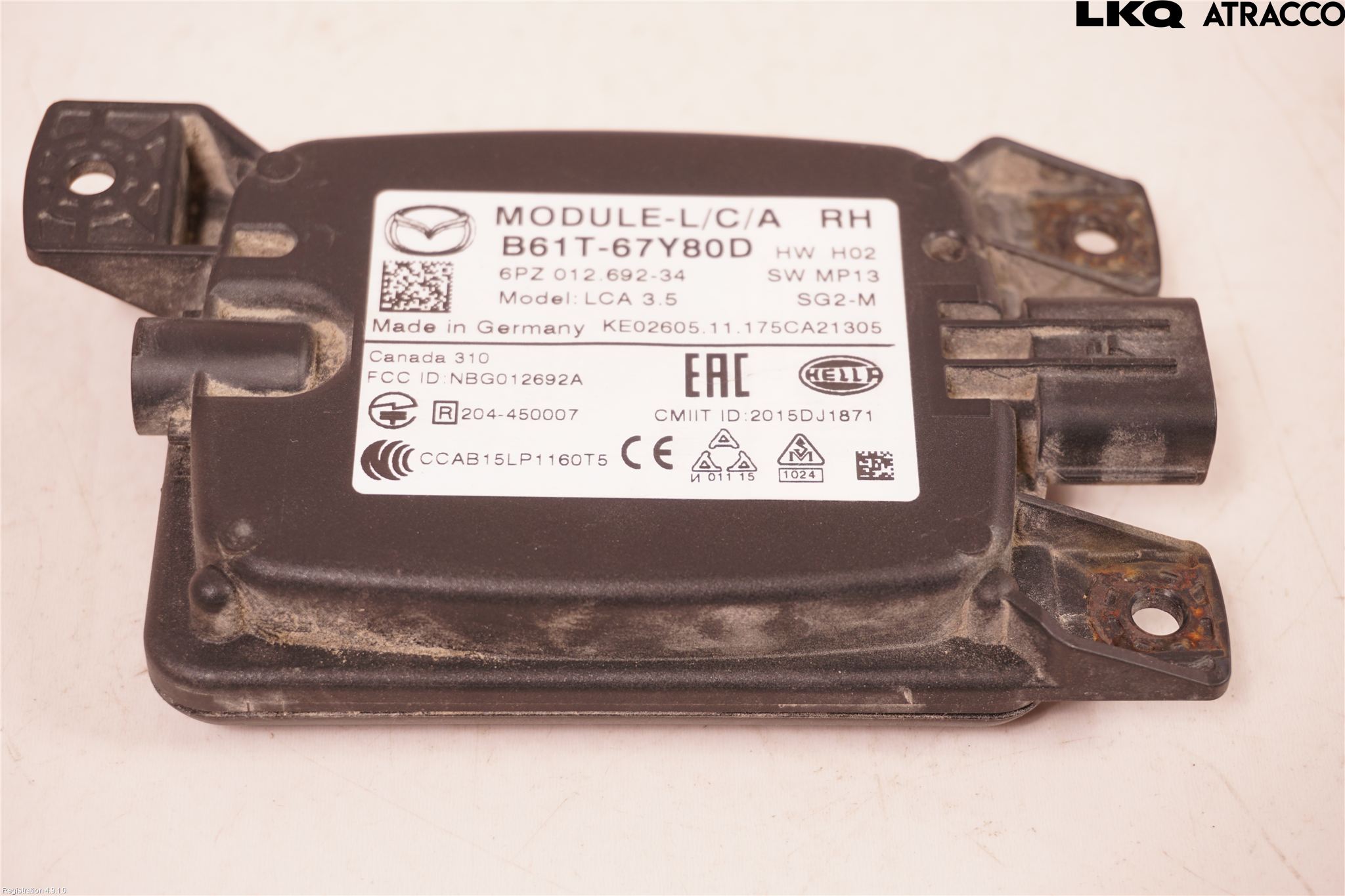 Mazda 3 III 14-19 Sensor Kollisjonsbeskyttelse