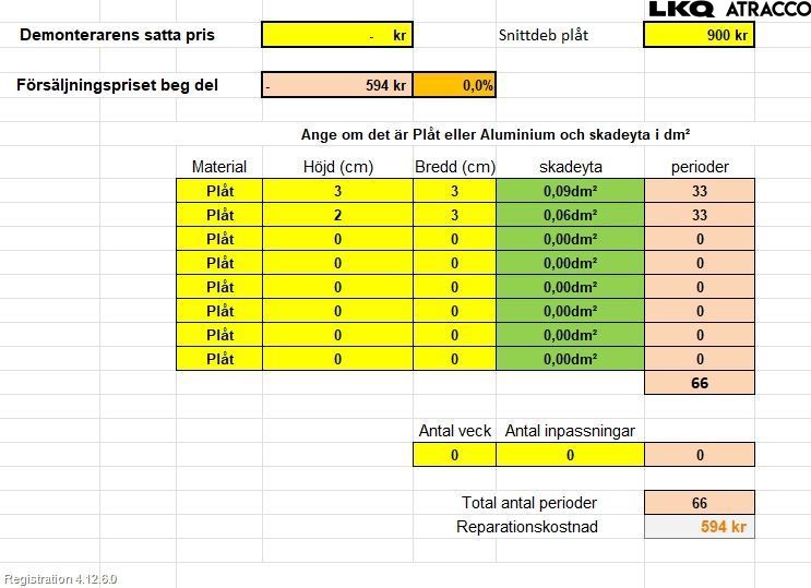 Volkswagen VW GOLF / E-GOLF VII 13-20 Dør 4D Bak Venstre