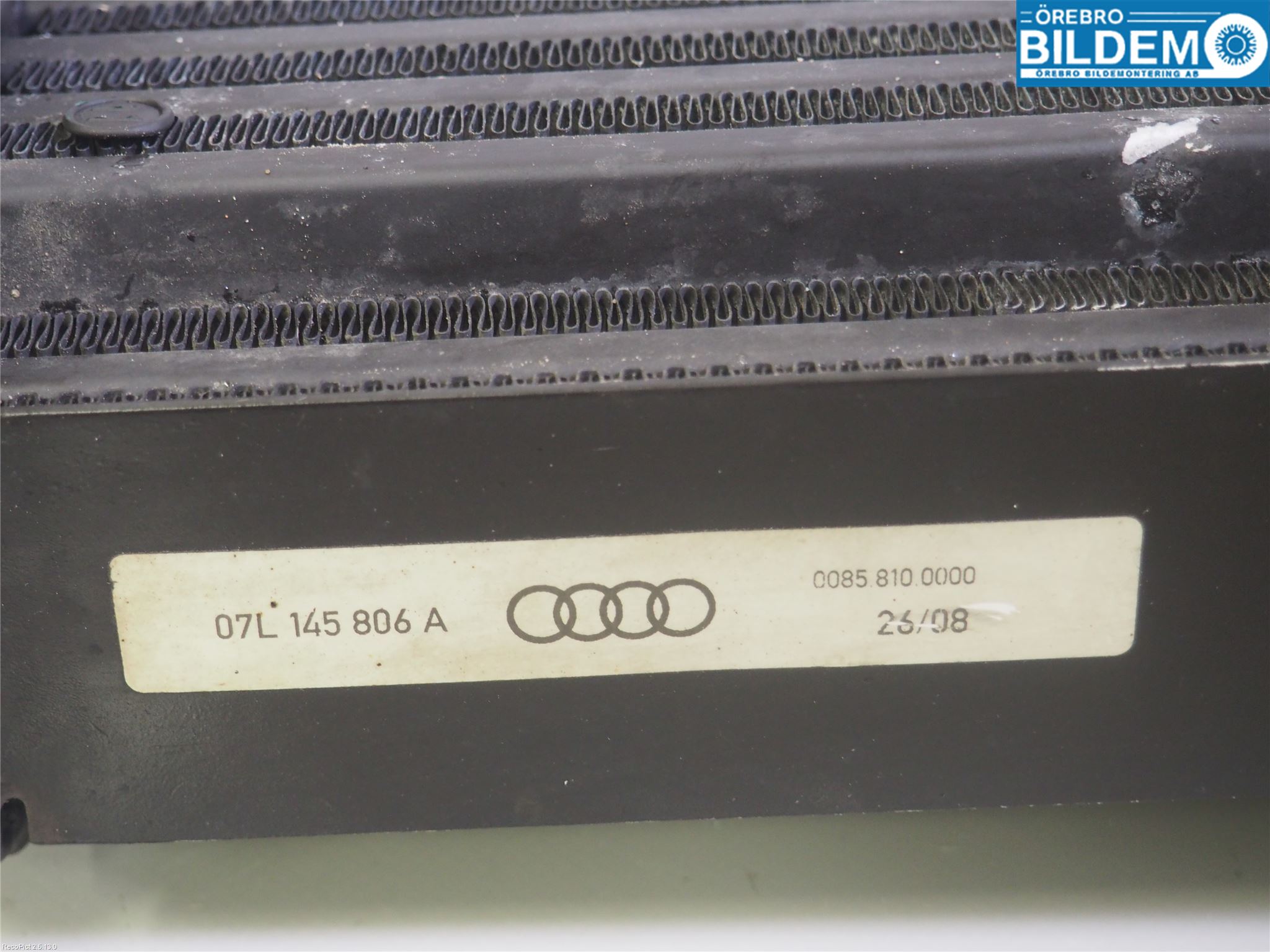 Audi A6/S6     05-11 Intercooler Radiator