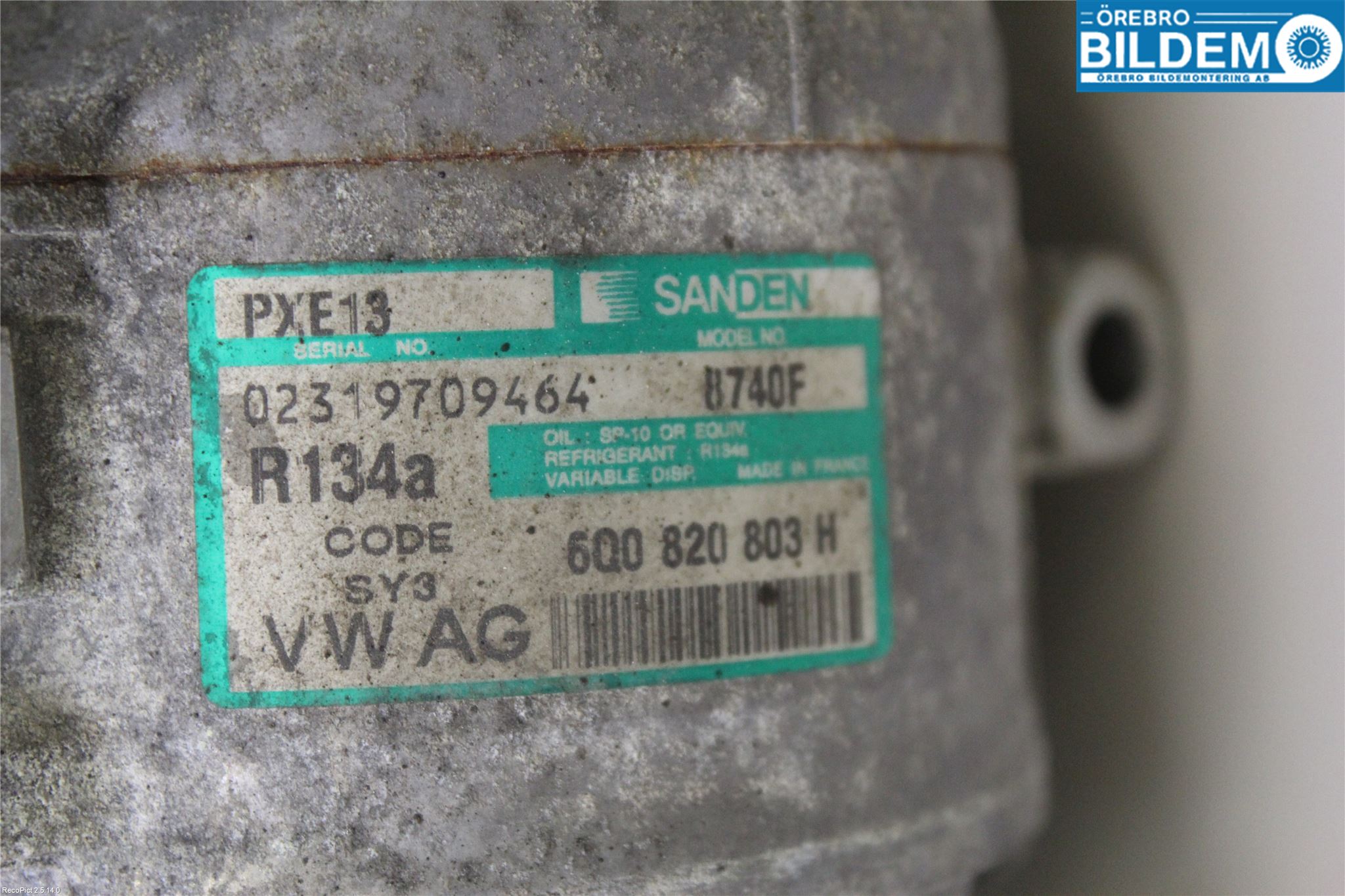 Volkswagen VW POLO 02-05 Varme Ac Kompressor