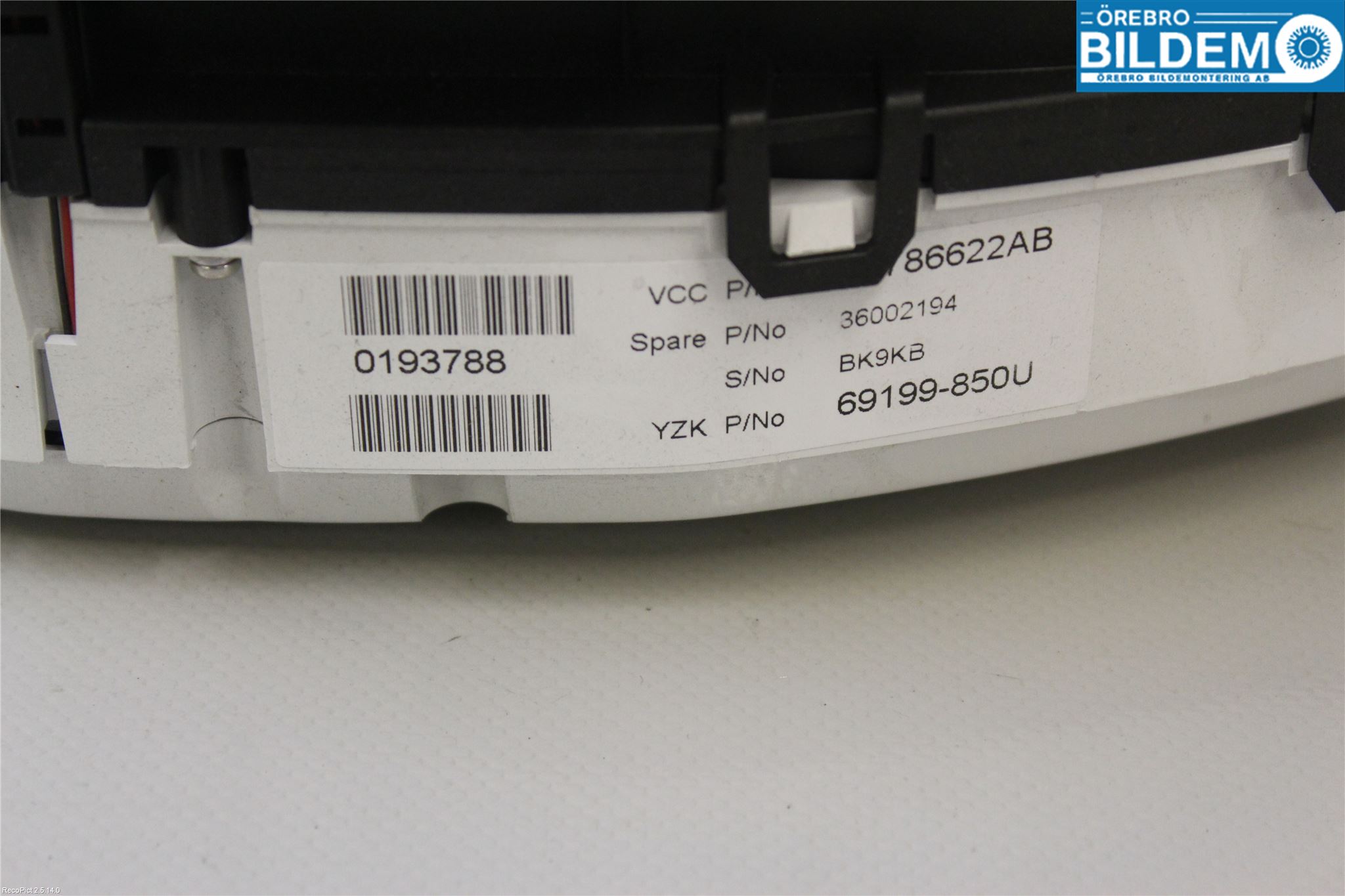 Volvo V70 08-13 Instr Kombinert