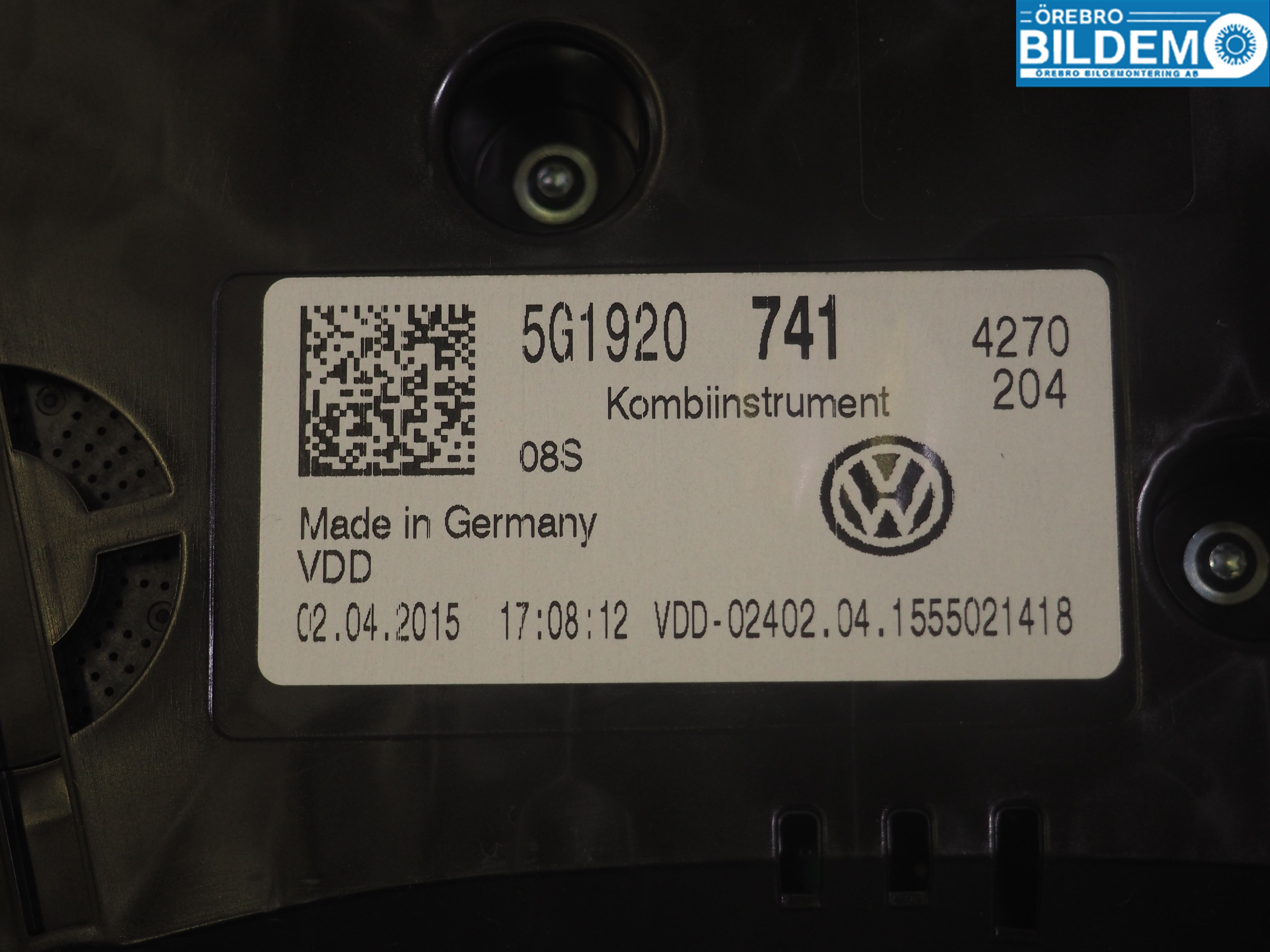 Volkswagen VW GOLF / E-GOLF VII 13-20 Instr Kombinert