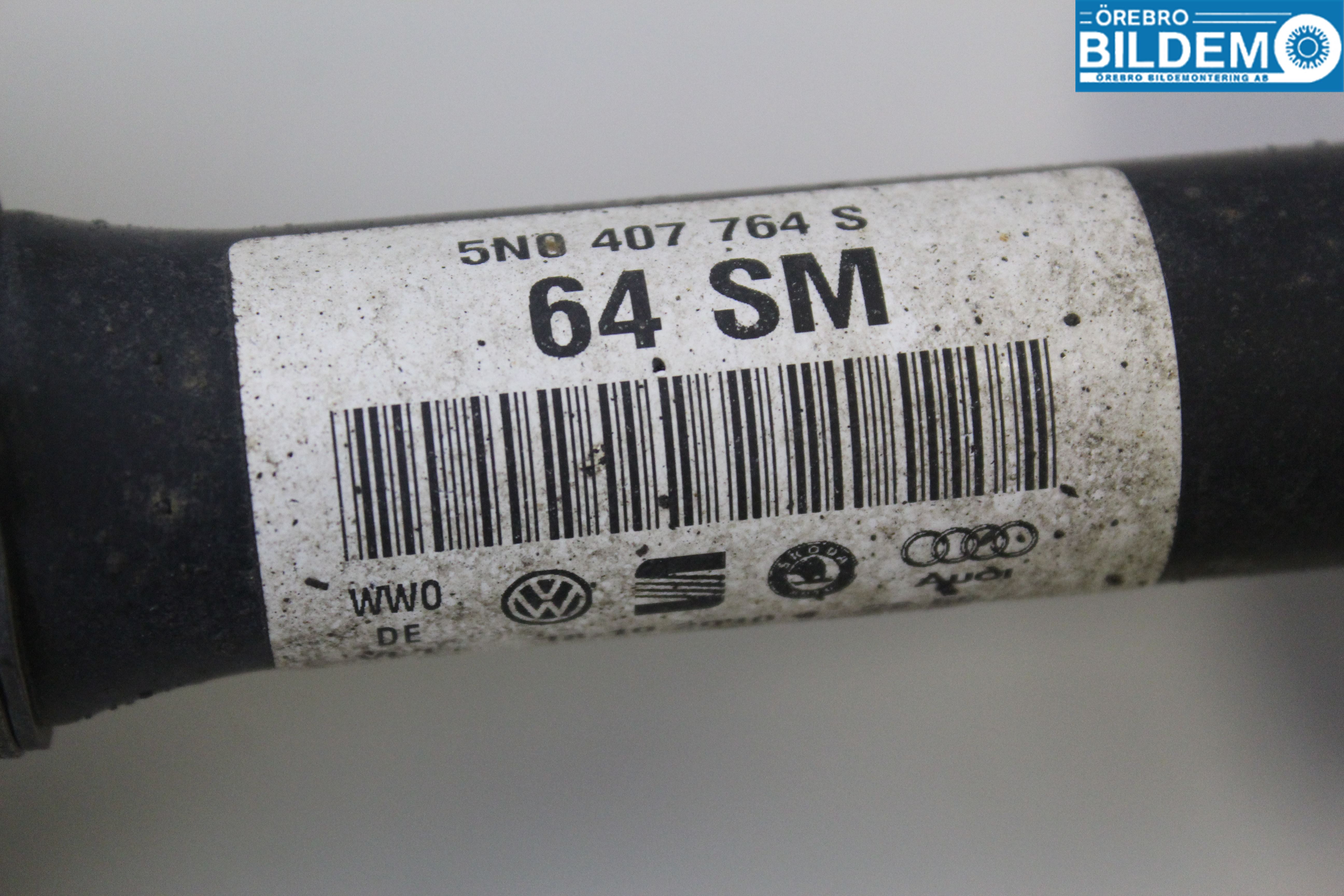 Volkswagen VW TIGUAN 07-16 Drivaksel Foran Kompl Høyre