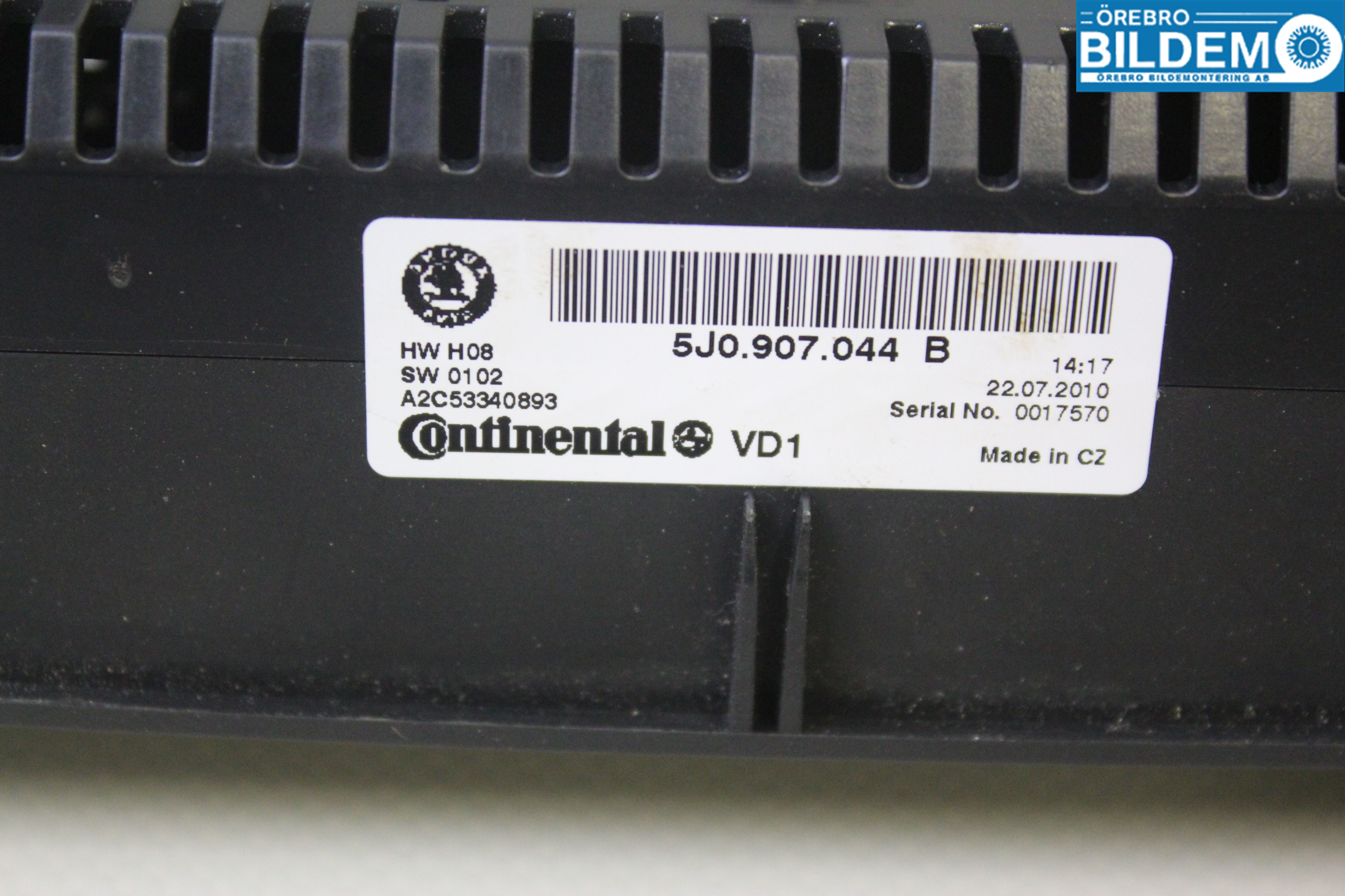 Skoda FABIA 07-14 Varme Ac Betjening-Display