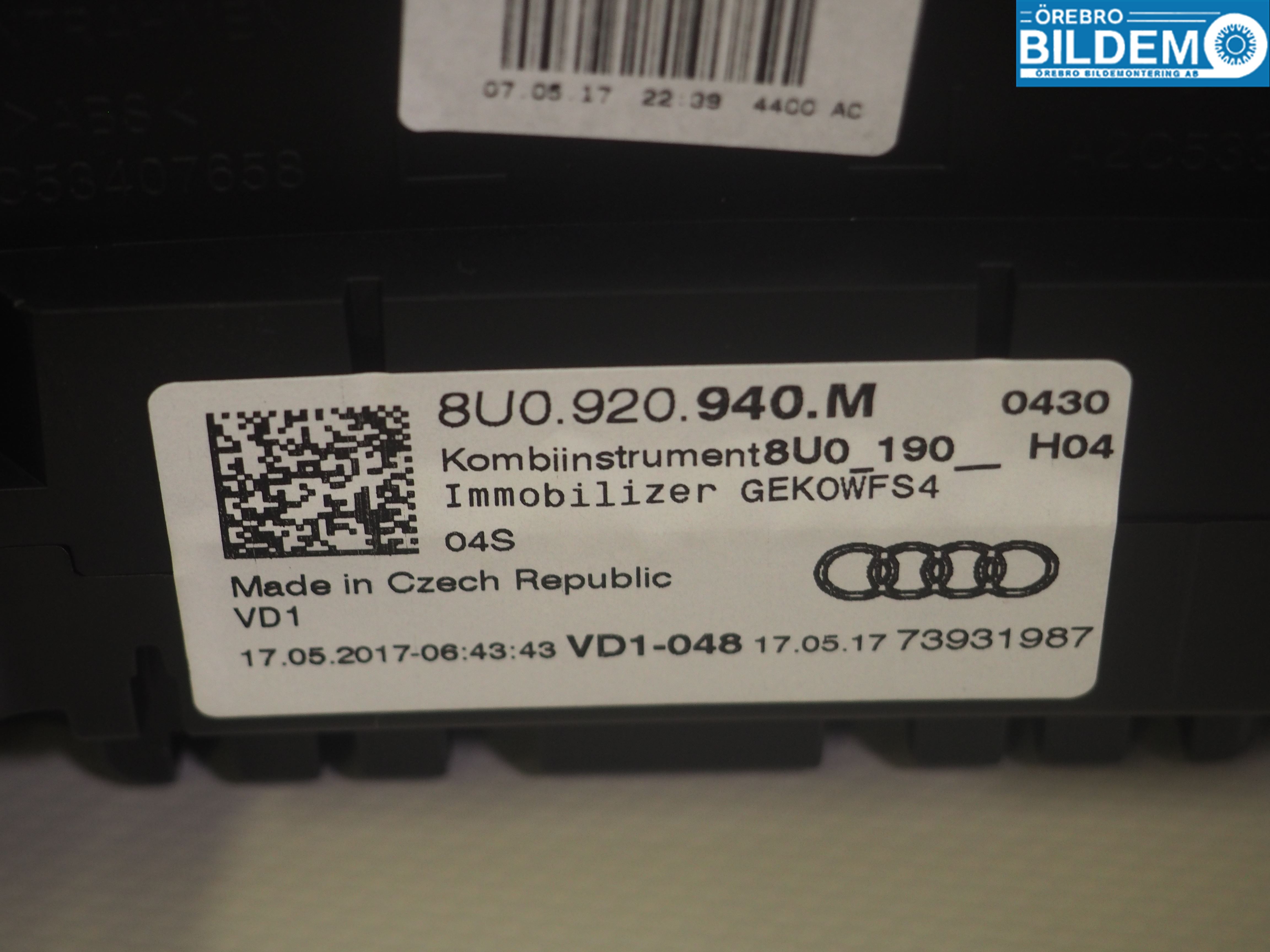 Audi Q3 8U 12-18 Instr Kombinert