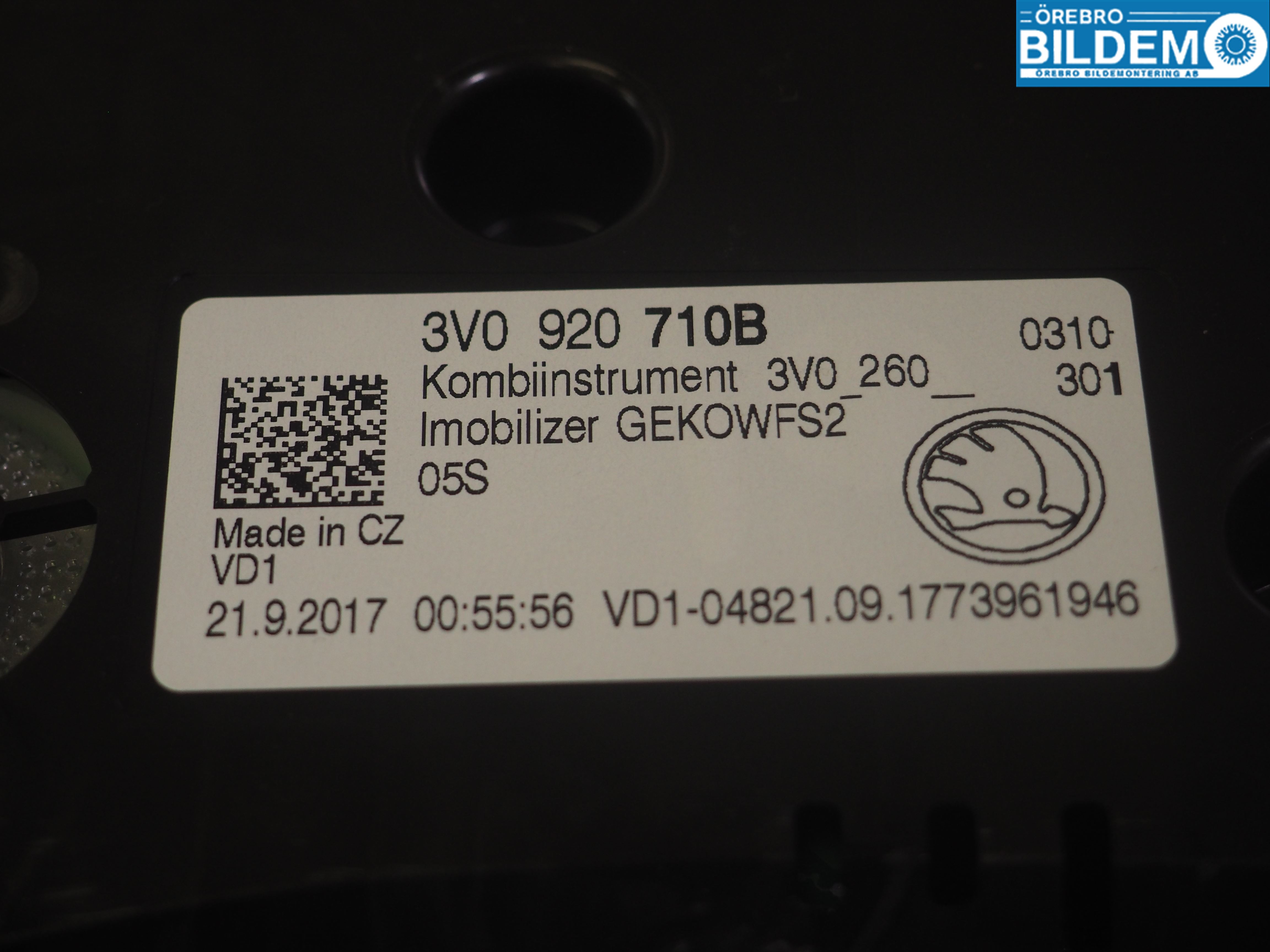 Skoda SUPERB 16-24 Instr Kombinert