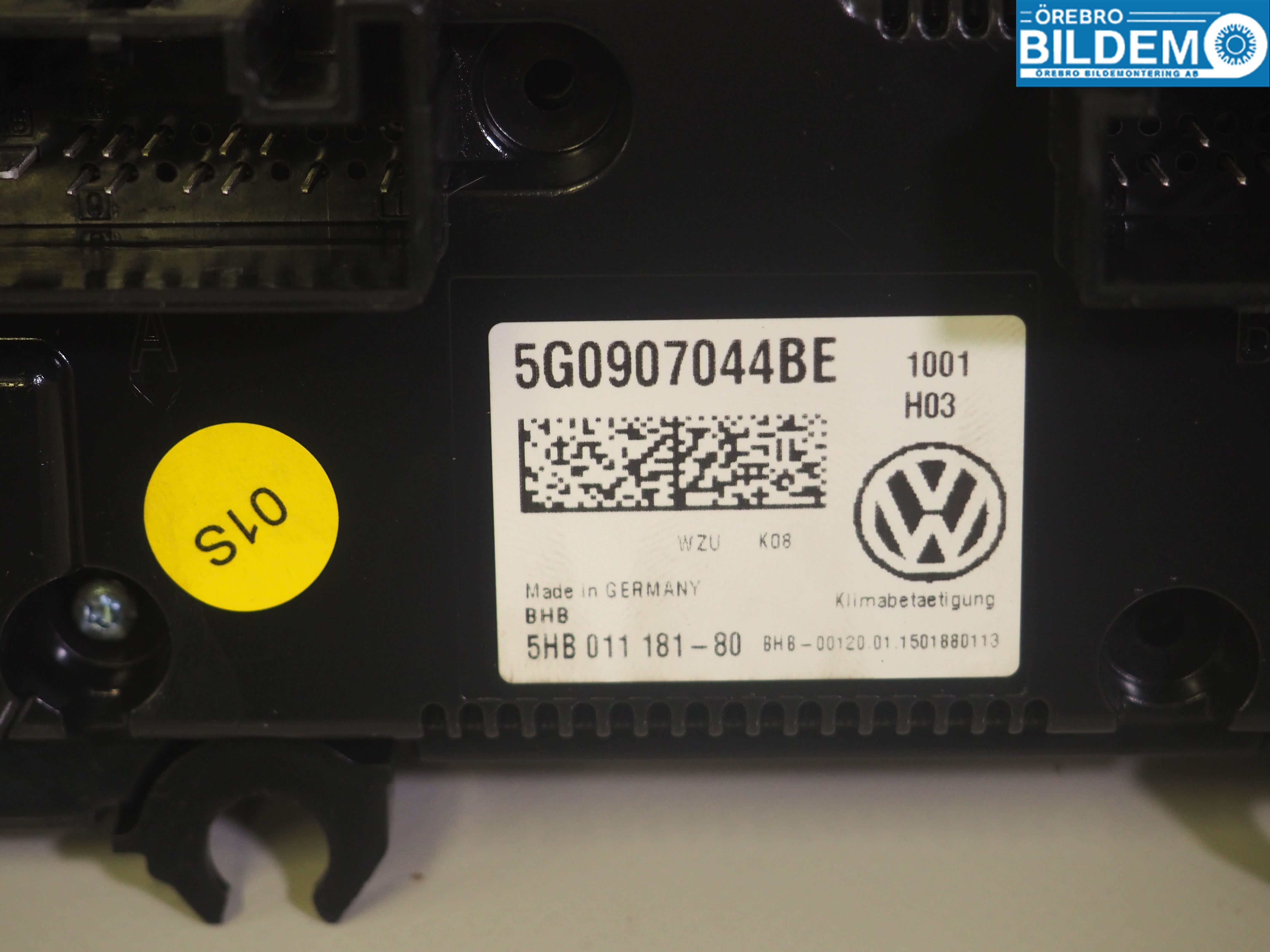 Volkswagen VW GOLF / E-GOLF VII 13-20 Varme Ac Betjening-Display